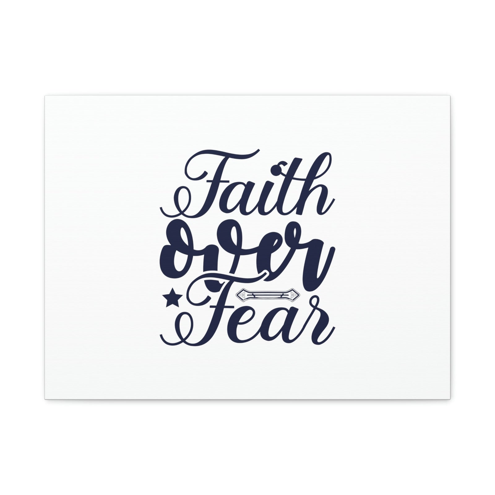 Scripture Walls Faith Over Fear Mark 4:40 Star Blue Christian Wall Art Bible Verse Print Ready to Hang Unframed-Express Your Love Gifts