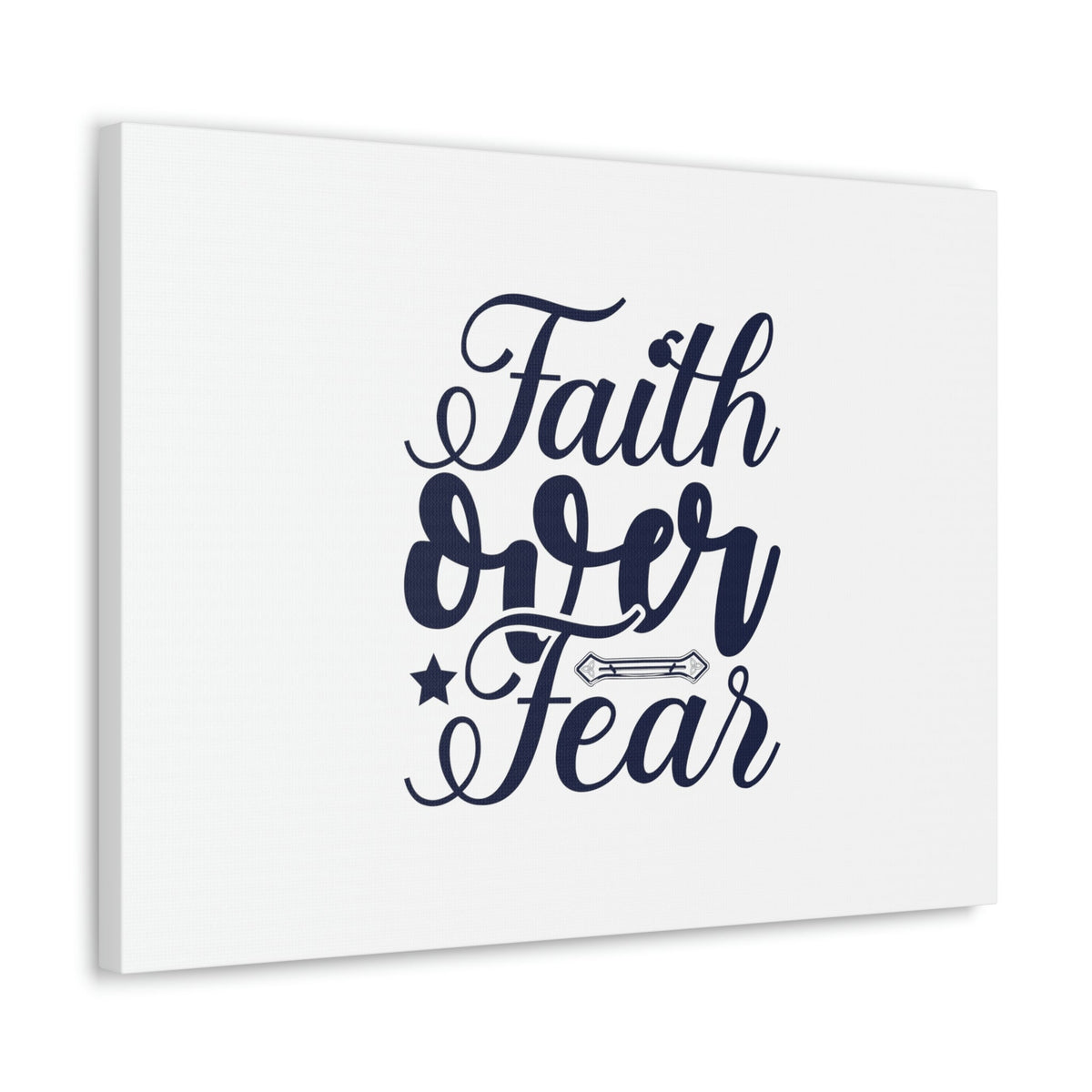 Scripture Walls Faith Over Fear Mark 4:40 Star Blue Christian Wall Art Bible Verse Print Ready to Hang Unframed-Express Your Love Gifts