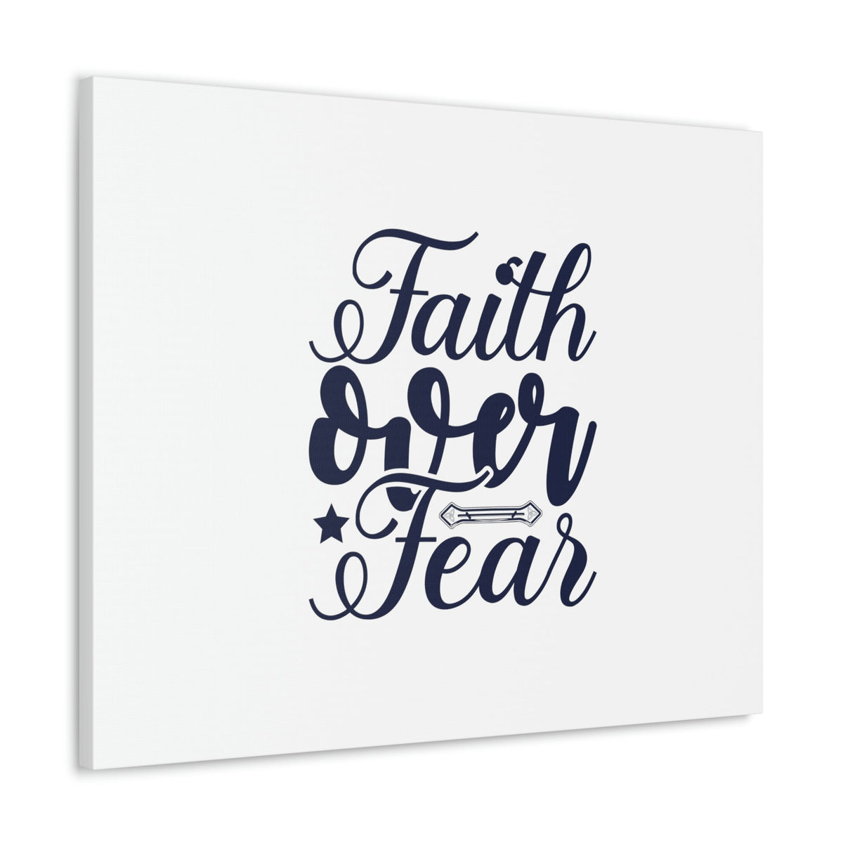 Scripture Walls Faith Over Fear Mark 4:40 Star Blue Christian Wall Art Bible Verse Print Ready to Hang Unframed-Express Your Love Gifts