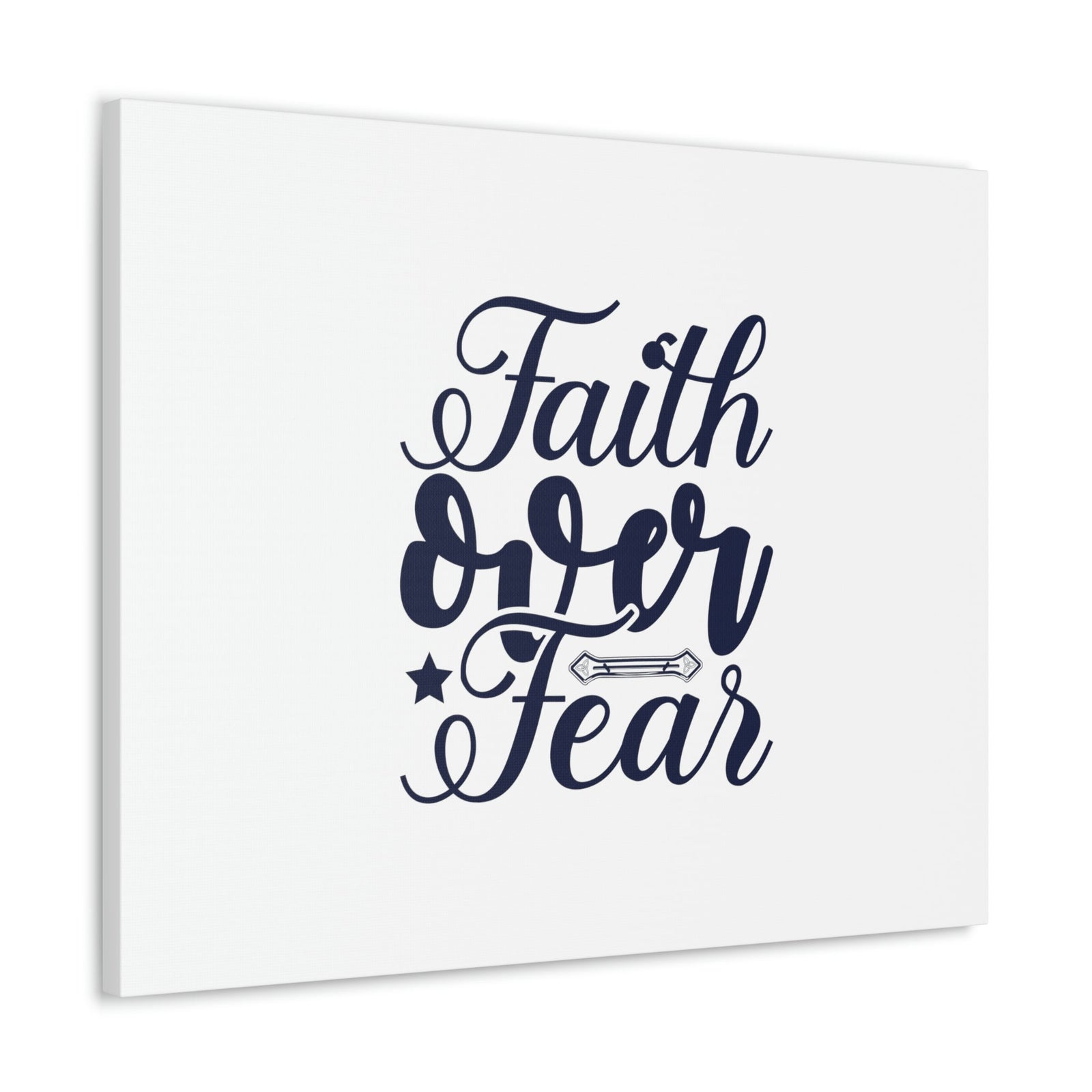 Scripture Walls Faith Over Fear Mark 4:40 Star Blue Christian Wall Art Bible Verse Print Ready to Hang Unframed-Express Your Love Gifts