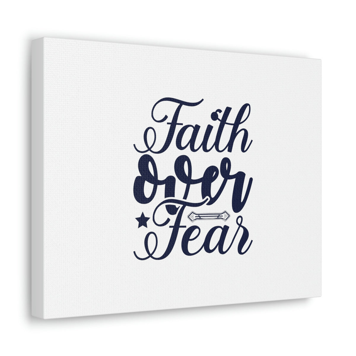 Scripture Walls Faith Over Fear Mark 4:40 Star Blue Christian Wall Art Bible Verse Print Ready to Hang Unframed-Express Your Love Gifts