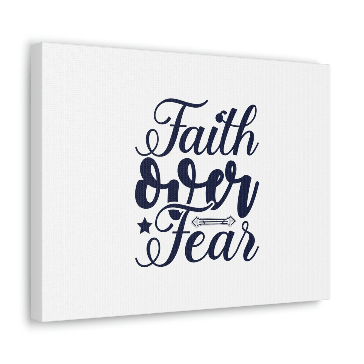 Scripture Walls Faith Over Fear Mark 4:40 Star Blue Christian Wall Art Bible Verse Print Ready to Hang Unframed-Express Your Love Gifts