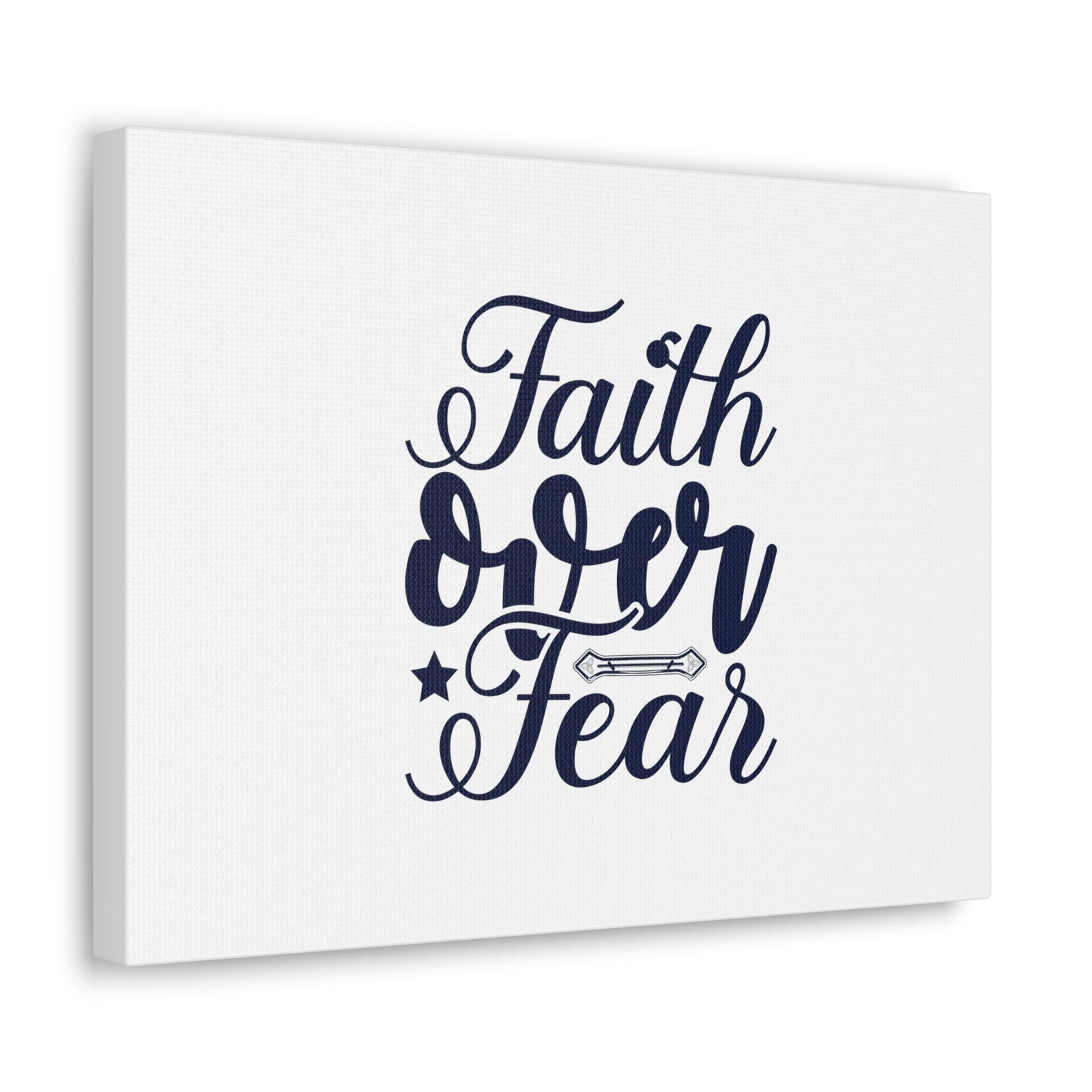 Scripture Walls Faith Over Fear Mark 4:40 Star Blue Christian Wall Art Bible Verse Print Ready to Hang Unframed-Express Your Love Gifts