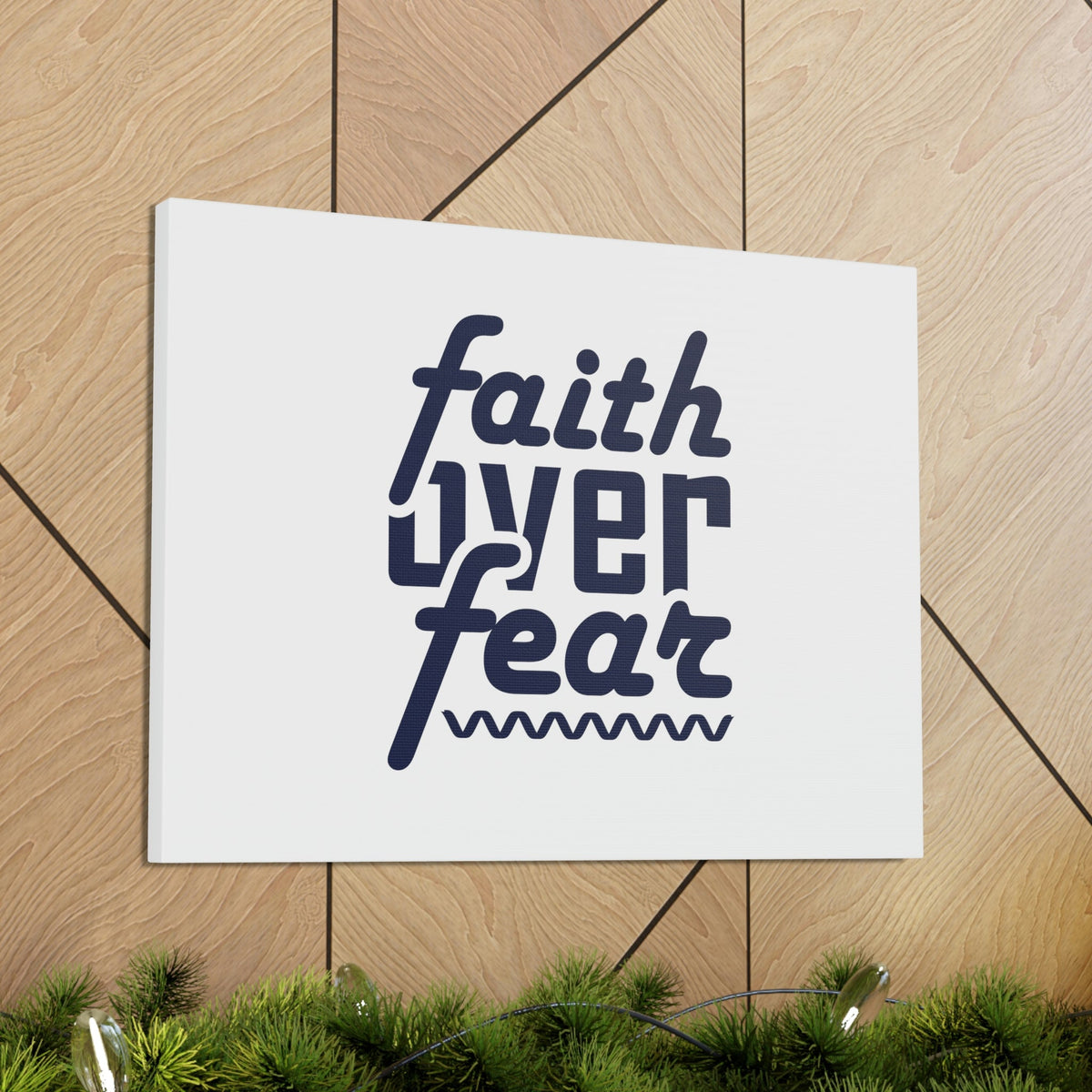 Scripture Walls Faith Over Fear Mark 4:40 ZigZag Christian Wall Art Bible Verse Print Ready to Hang Unframed-Express Your Love Gifts