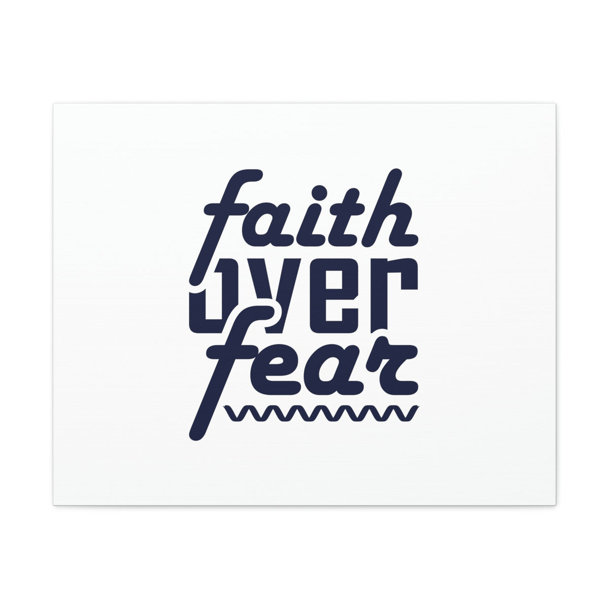 Scripture Walls Faith Over Fear Mark 4:40 ZigZag Christian Wall Art Bible Verse Print Ready to Hang Unframed-Express Your Love Gifts