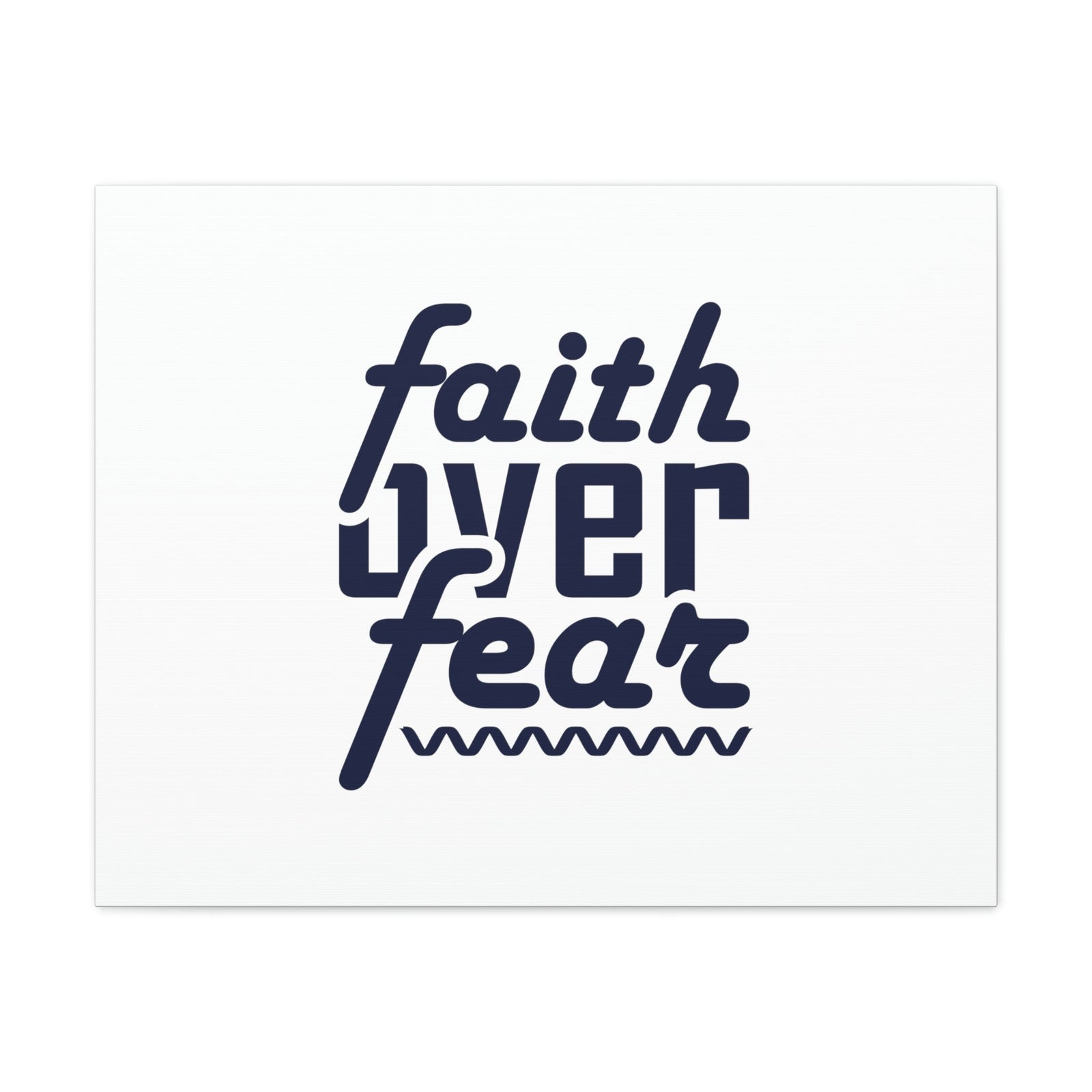 Scripture Walls Faith Over Fear Mark 4:40 ZigZag Christian Wall Art Bible Verse Print Ready to Hang Unframed-Express Your Love Gifts