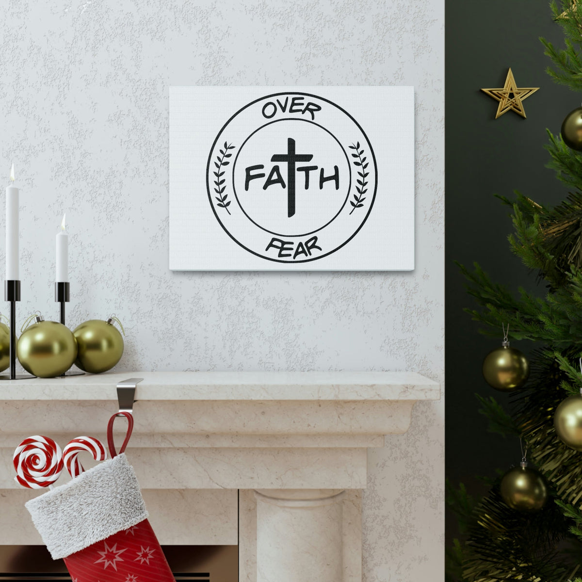 Scripture Walls Faith Over Fear MATTHEW 8:27 Christian Wall Art Print Ready to Hang Unframed-Express Your Love Gifts