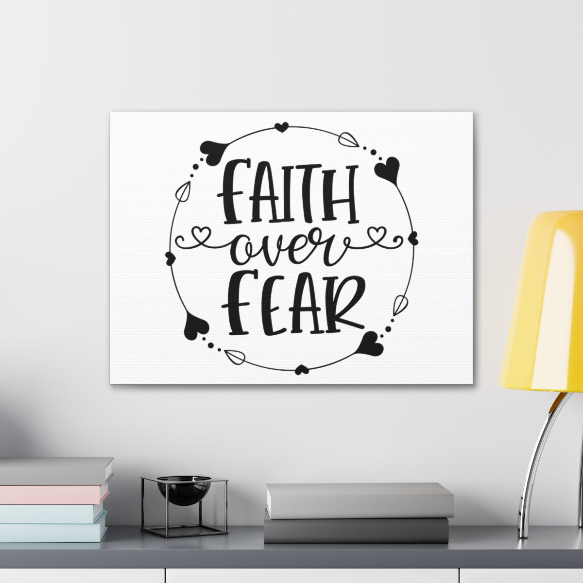 Scripture Walls Faith Over Fear Proverbs 29:25 Christian Wall Art Print Ready to Hang Unframed-Express Your Love Gifts
