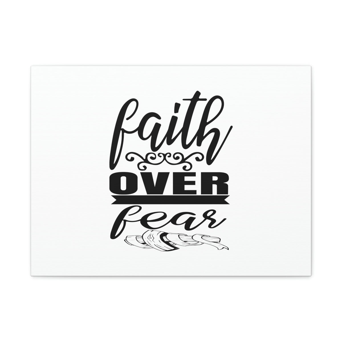 Scripture Walls Faith Over Fear Proverbs 29:25 Ornamental Christian Wall Art Bible Verse Print Ready to Hang Unframed-Express Your Love Gifts