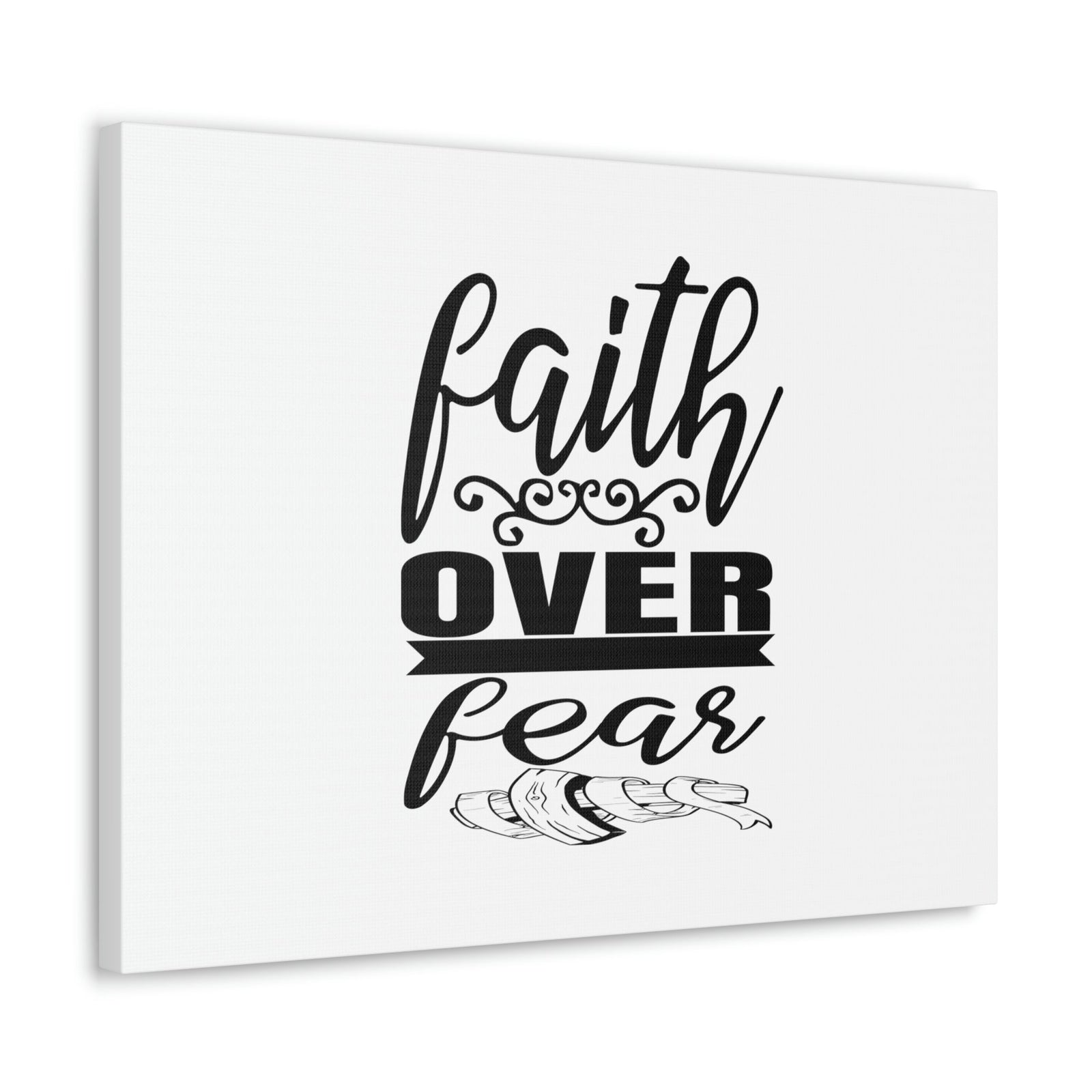 Scripture Walls Faith Over Fear Proverbs 29:25 Ornamental Christian Wall Art Bible Verse Print Ready to Hang Unframed-Express Your Love Gifts