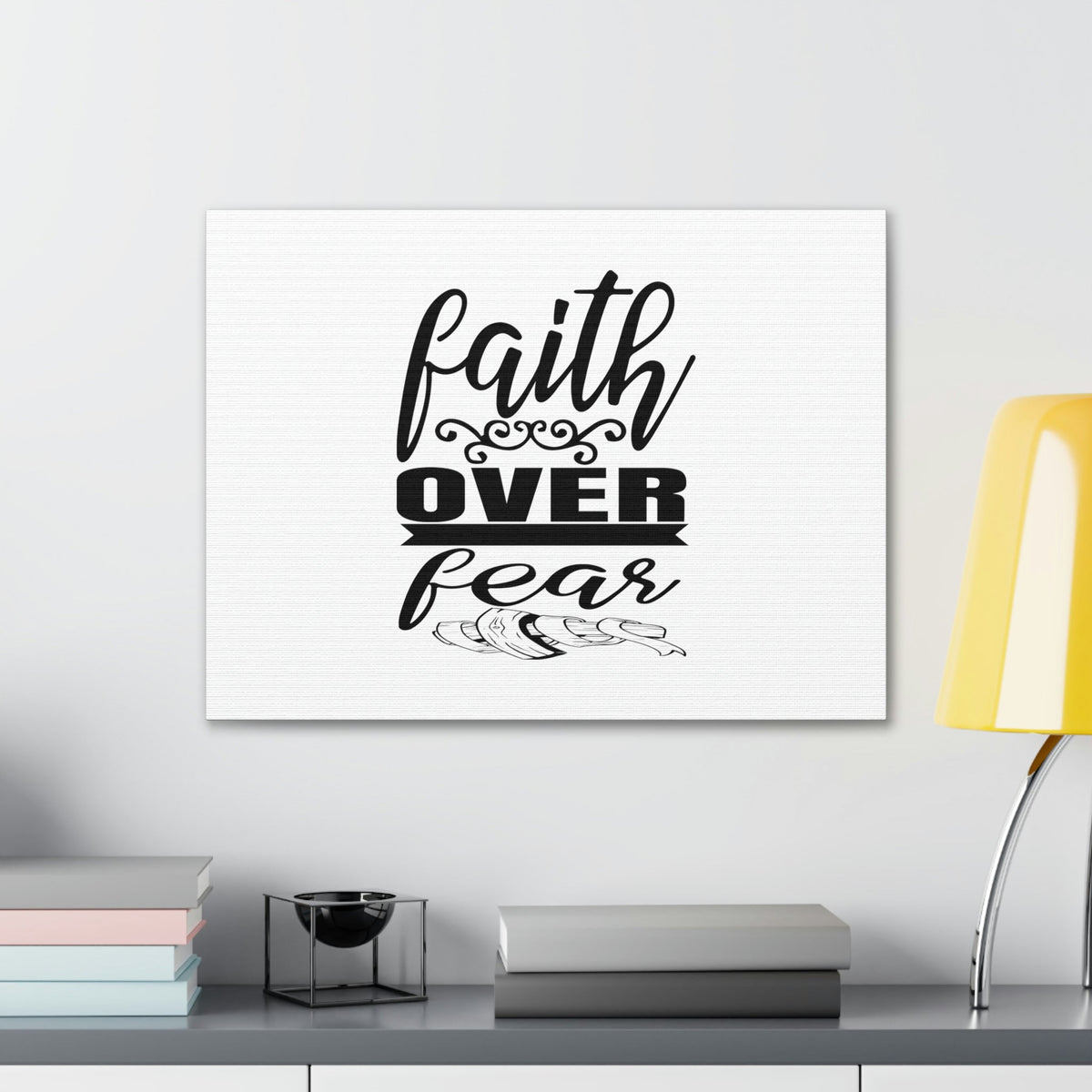 Scripture Walls Faith Over Fear Proverbs 29:25 Ornamental Christian Wall Art Bible Verse Print Ready to Hang Unframed-Express Your Love Gifts