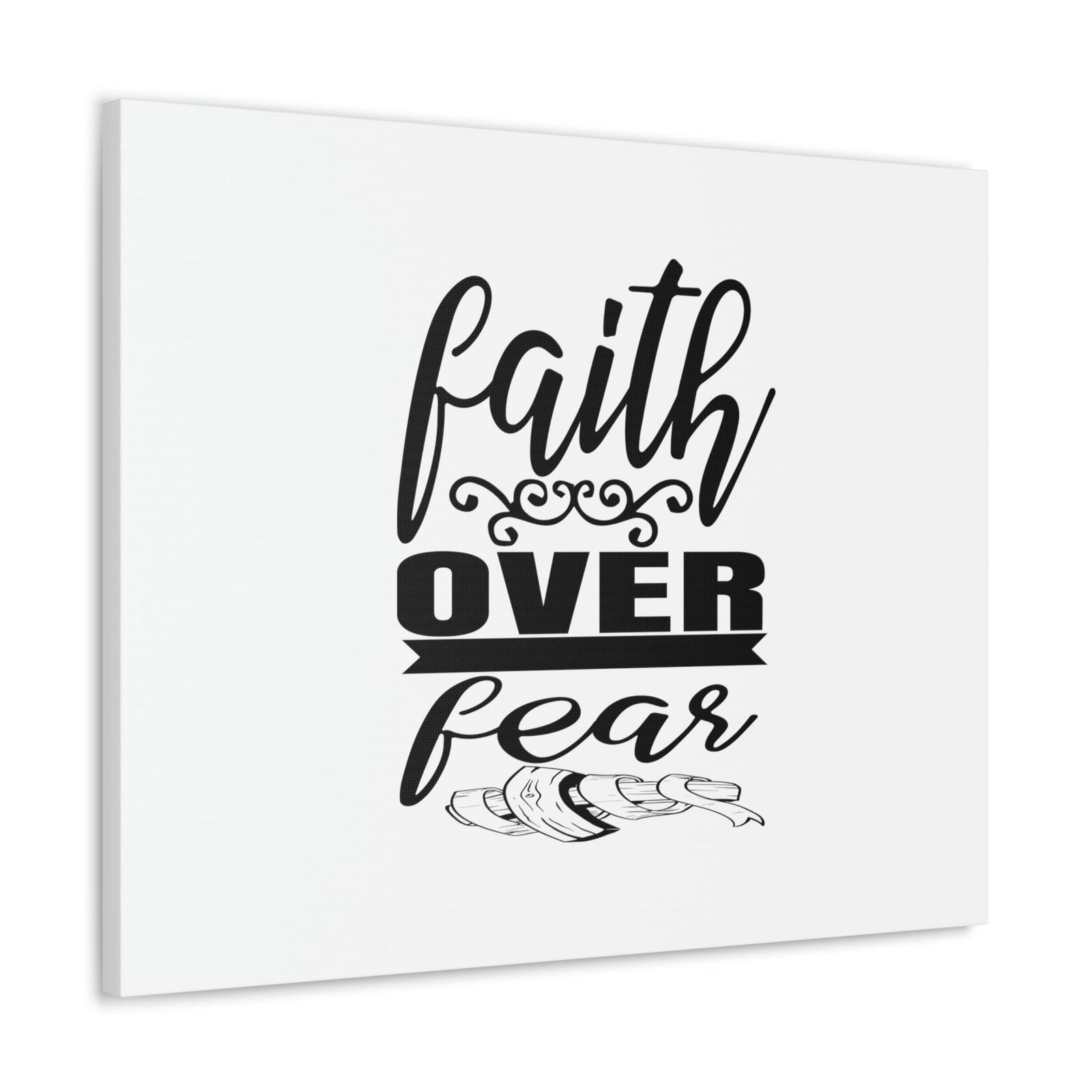 Scripture Walls Faith Over Fear Proverbs 29:25 Ornamental Christian Wall Art Bible Verse Print Ready to Hang Unframed-Express Your Love Gifts