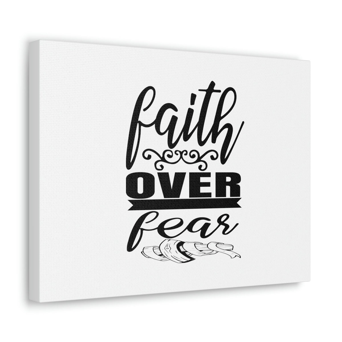 Scripture Walls Faith Over Fear Proverbs 29:25 Ornamental Christian Wall Art Bible Verse Print Ready to Hang Unframed-Express Your Love Gifts