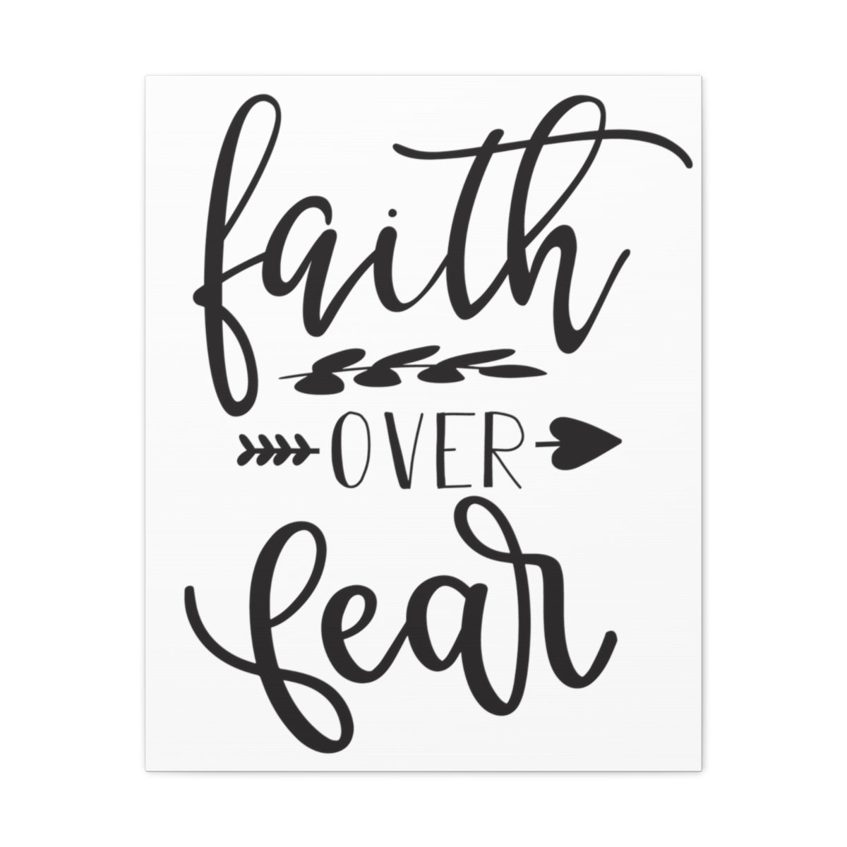 Scripture Walls Faith Over Fear Psalm 23:4 Christian Wall Art Print Ready to Hang Unframed-Express Your Love Gifts