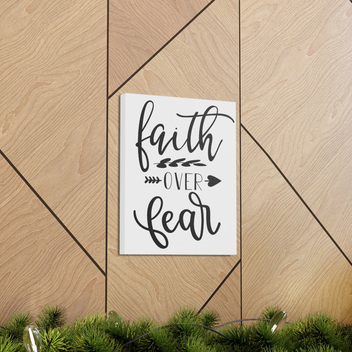 Scripture Walls Faith Over Fear Psalm 23:4 Christian Wall Art Print Ready to Hang Unframed-Express Your Love Gifts