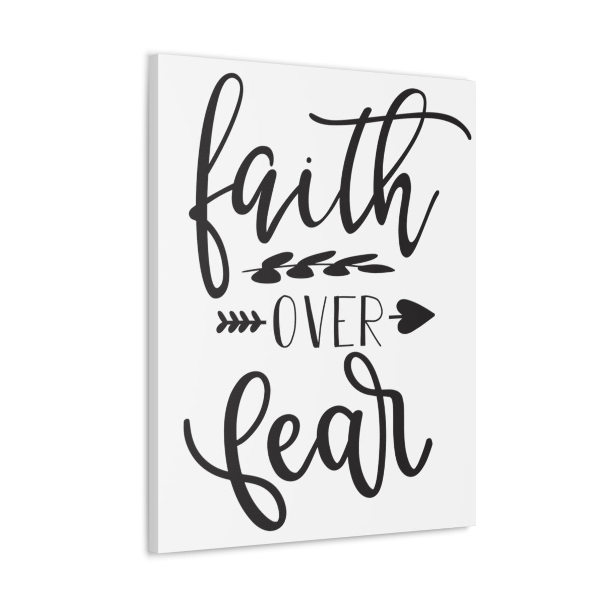 Scripture Walls Faith Over Fear Psalm 23:4 Christian Wall Art Print Ready to Hang Unframed-Express Your Love Gifts