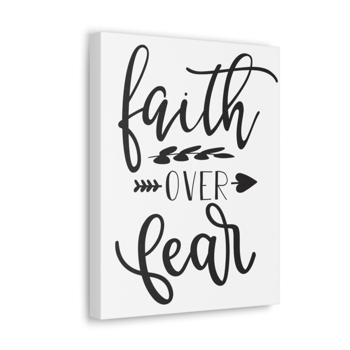 Scripture Walls Faith Over Fear Psalm 23:4 Christian Wall Art Print Ready to Hang Unframed-Express Your Love Gifts