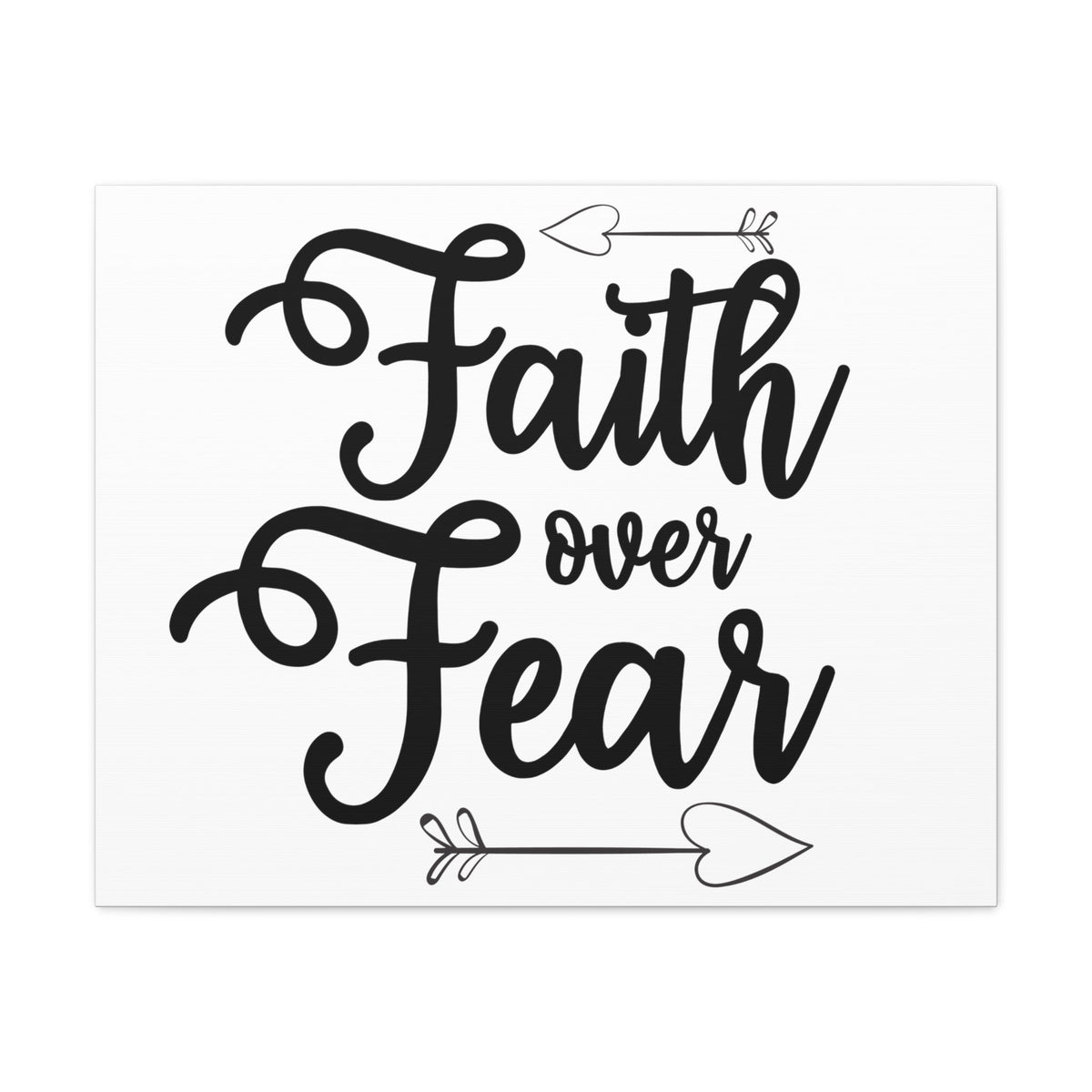 Scripture Walls Faith Over Fear Psalm 34:4 Arrow Christian Wall Art Print Ready to Hang Unframed-Express Your Love Gifts