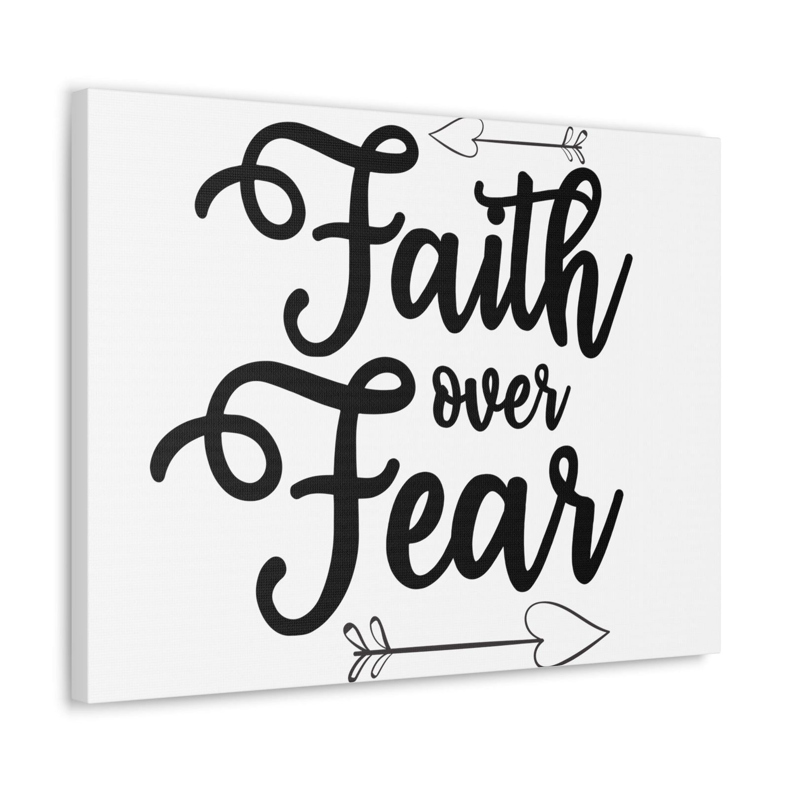 Scripture Walls Faith Over Fear Psalm 34:4 Arrow Christian Wall Art Print Ready to Hang Unframed-Express Your Love Gifts
