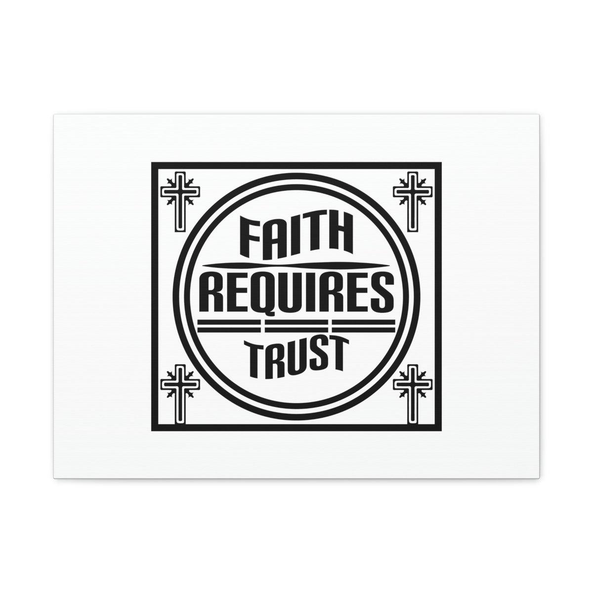 Scripture Walls Faith Requires Trust Proverbs 3:5-6 Square Christian Wall Art Bible Verse Print Ready to Hang Unframed-Express Your Love Gifts