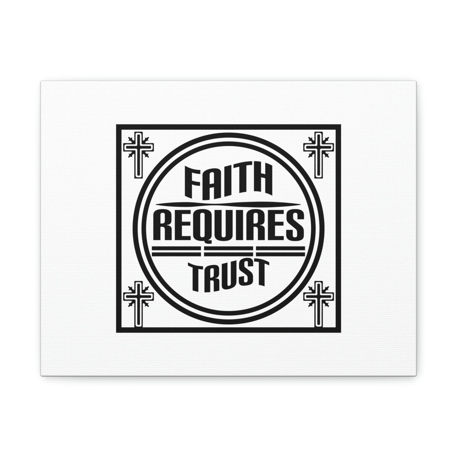 Scripture Walls Faith Requires Trust Proverbs 3:5-6 Square Christian Wall Art Bible Verse Print Ready to Hang Unframed-Express Your Love Gifts