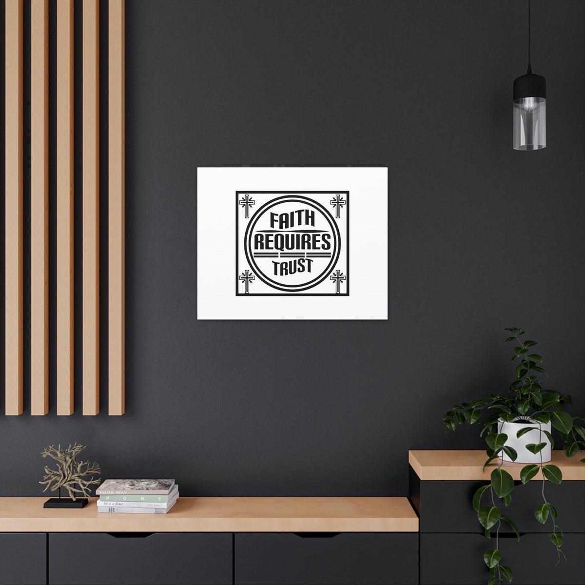 Scripture Walls Faith Requires Trust Proverbs 3:5-6 Square Christian Wall Art Bible Verse Print Ready to Hang Unframed-Express Your Love Gifts