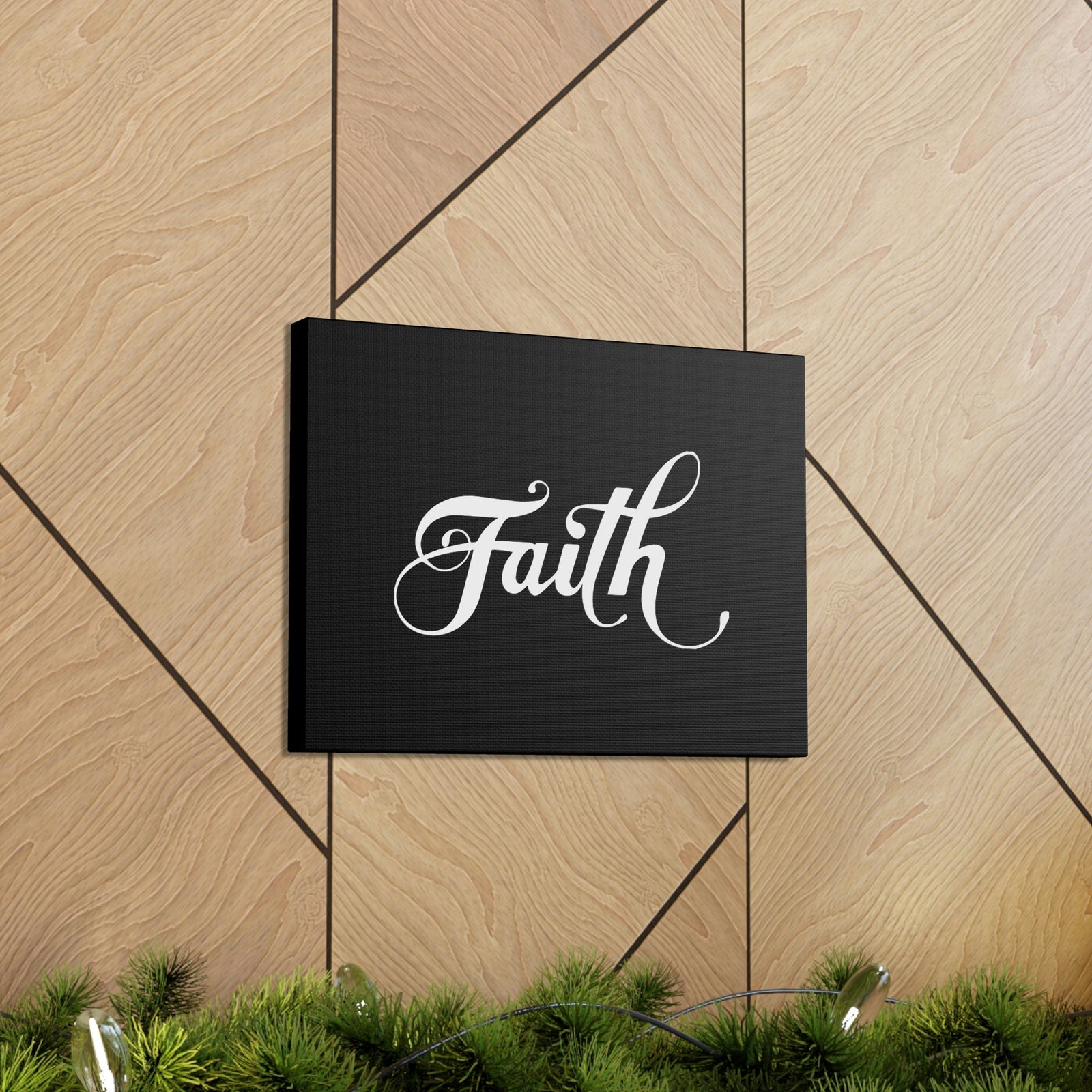 Scripture Walls Faith Romans 10:17 Cursive White Christian Wall Art Bible Verse Print Ready to Hang Unframed-Express Your Love Gifts