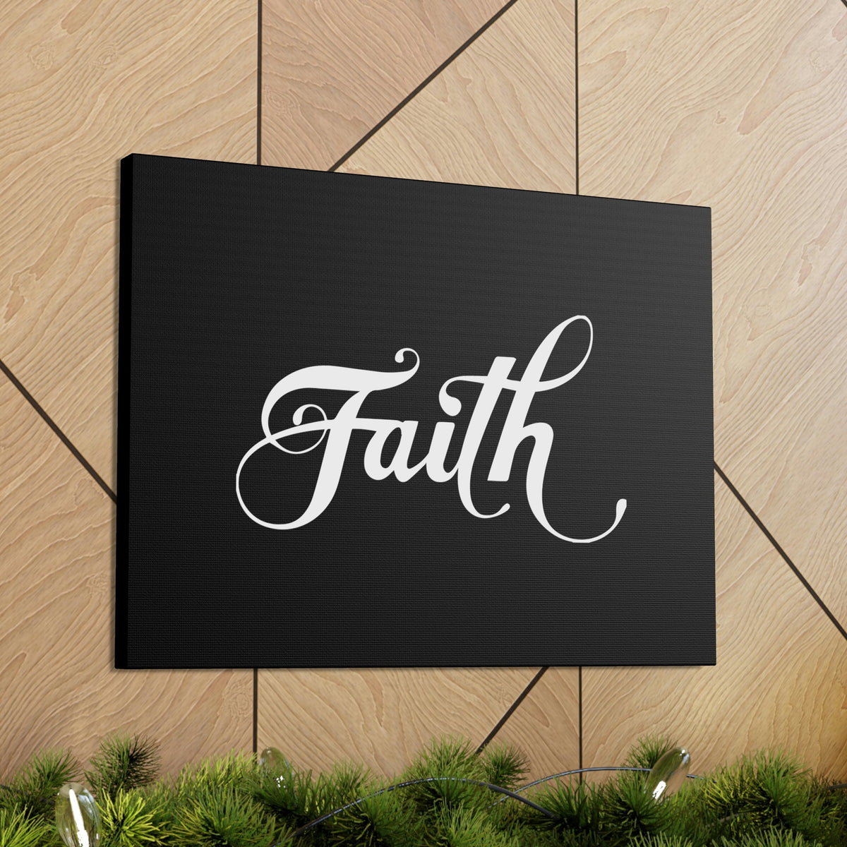 Scripture Walls Faith Romans 10:17 Cursive White Christian Wall Art Bible Verse Print Ready to Hang Unframed-Express Your Love Gifts