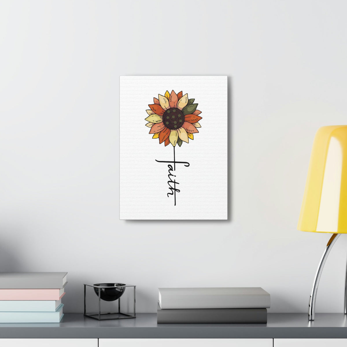 Scripture Walls Faith Romans 10:17 Flower Multicolored Christian Wall Art Bible Verse Print Ready to Hang Unframed-Express Your Love Gifts