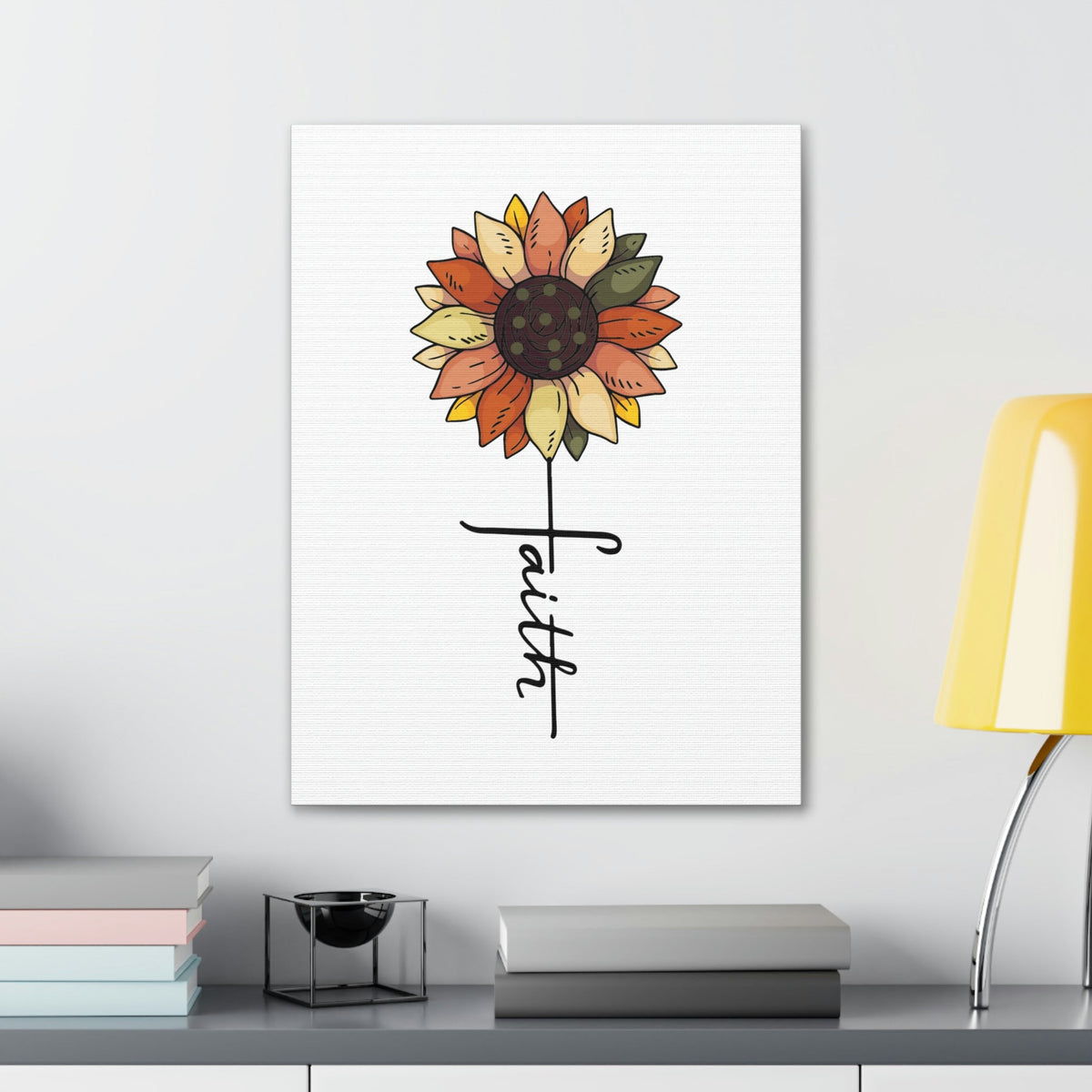 Scripture Walls Faith Romans 10:17 Flower Multicolored Christian Wall Art Bible Verse Print Ready to Hang Unframed-Express Your Love Gifts