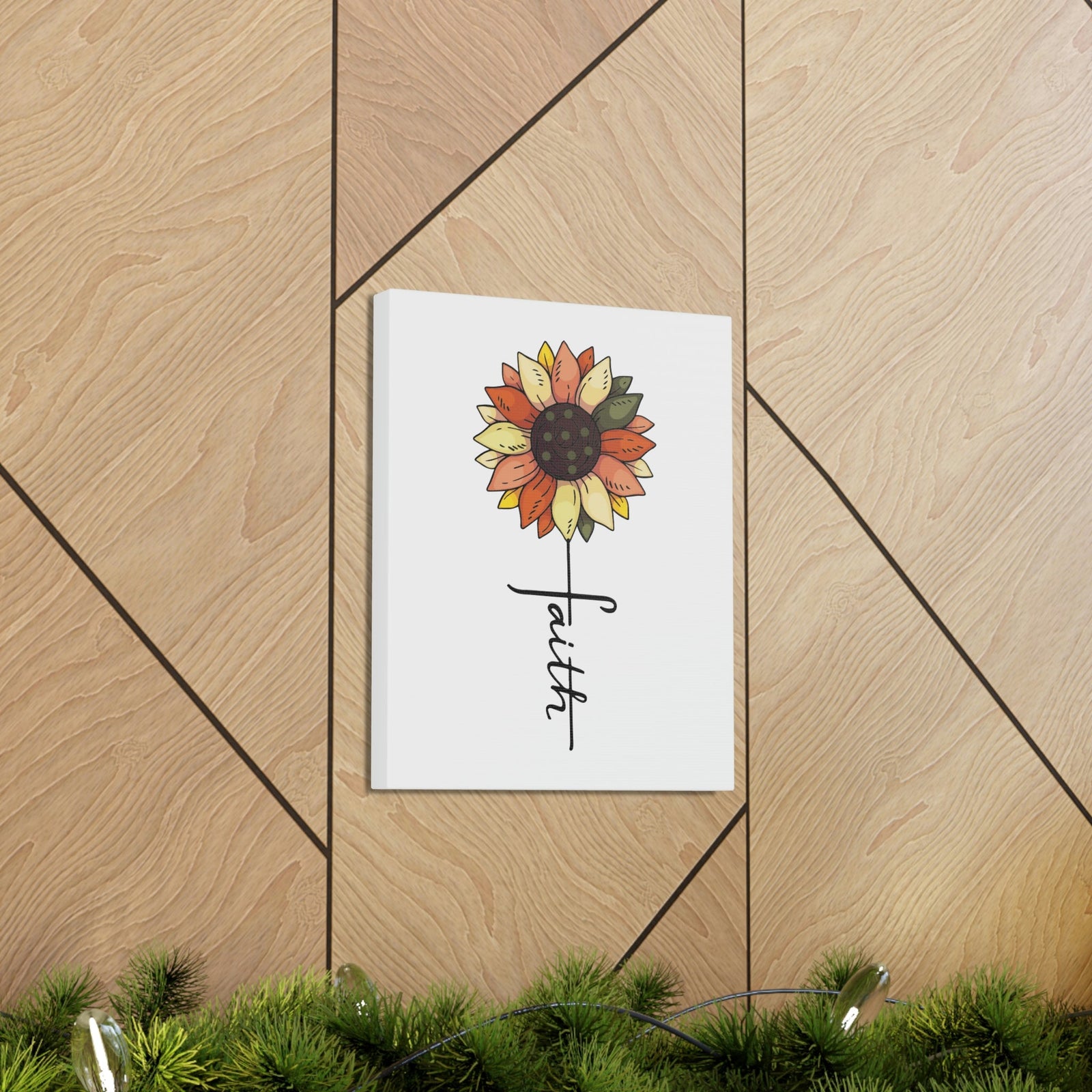 Scripture Walls Faith Romans 10:17 Flower Multicolored Christian Wall Art Bible Verse Print Ready to Hang Unframed-Express Your Love Gifts