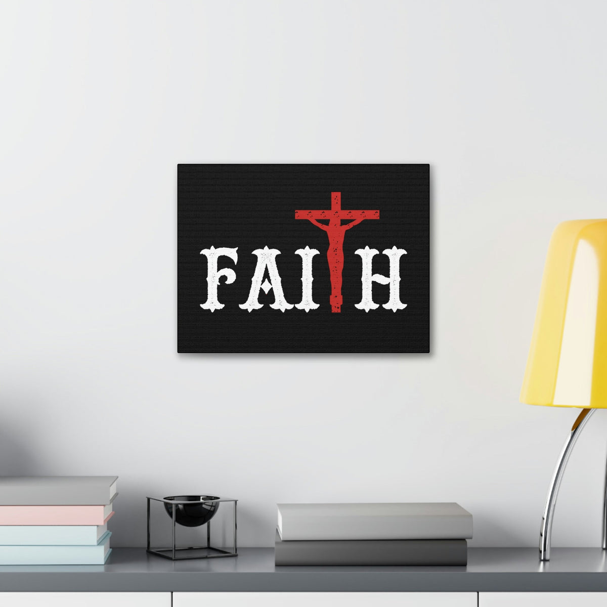 Scripture Walls Faith Romans 10:17 Red Cross Christian Wall Art Bible Verse Print Ready to Hang Unframed-Express Your Love Gifts