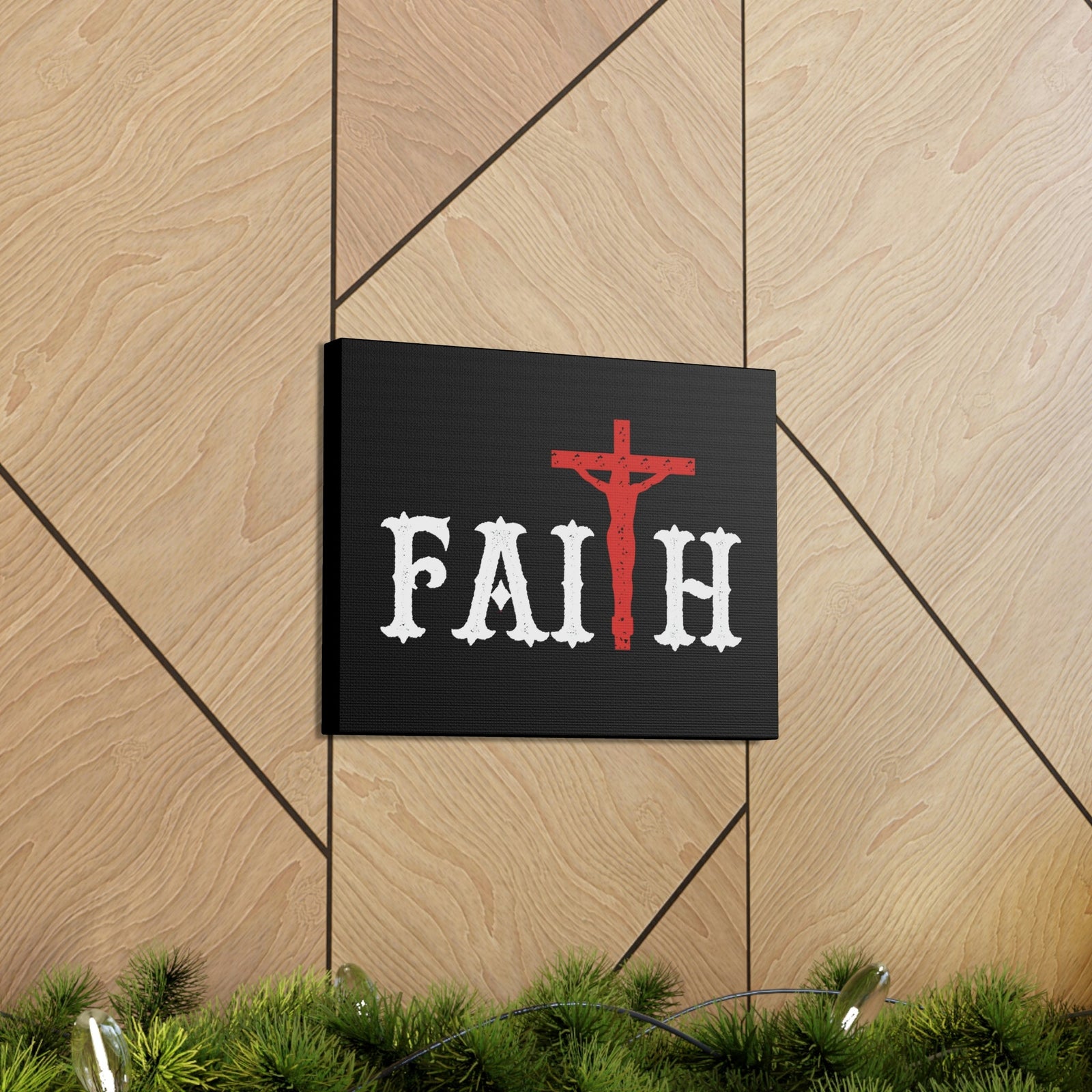 Scripture Walls Faith Romans 10:17 Red Cross Christian Wall Art Bible Verse Print Ready to Hang Unframed-Express Your Love Gifts
