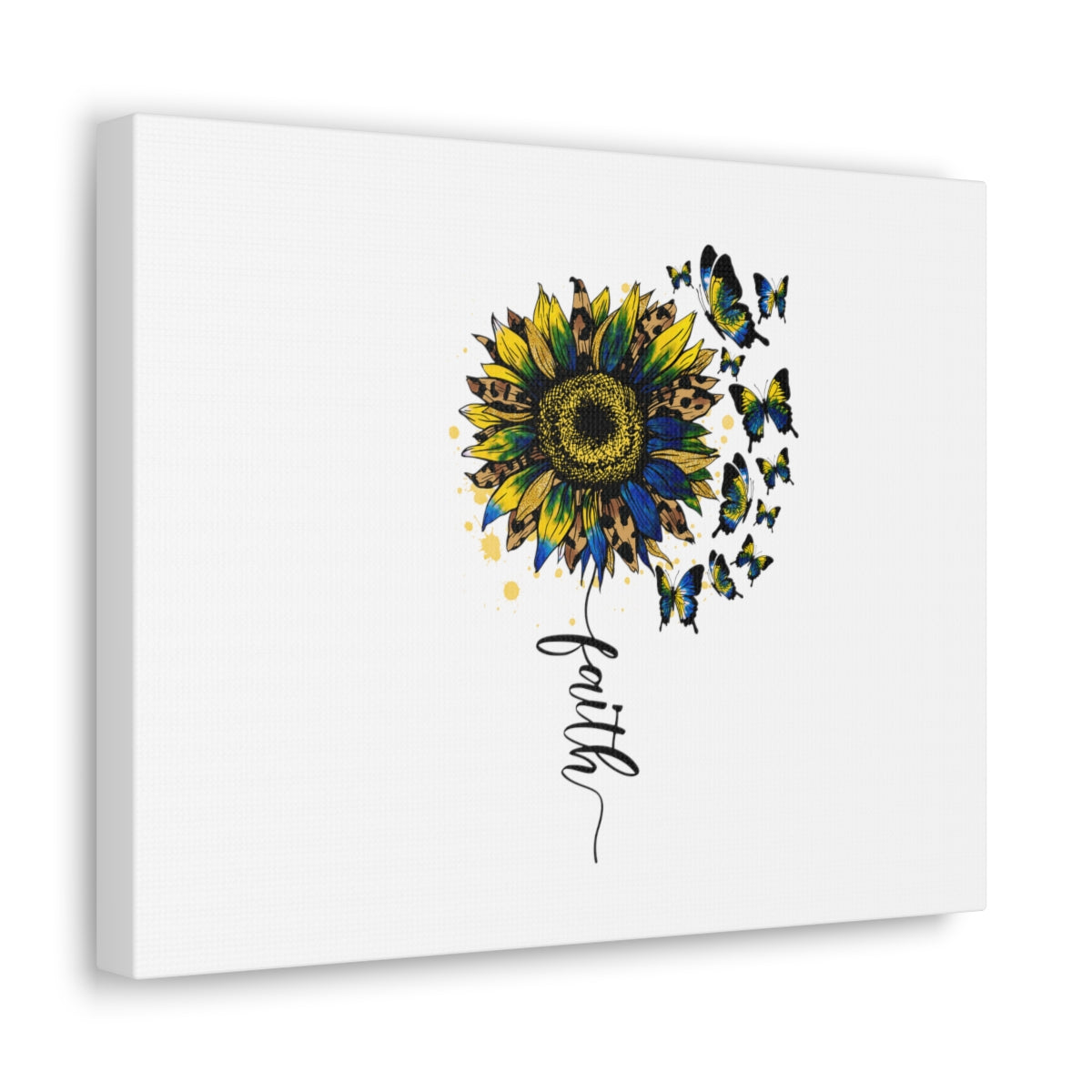 Scripture Walls Faith Sunflower Romans 5:1 Christian Wall Art Bible Verse Print Ready to Hang Unframed-Express Your Love Gifts