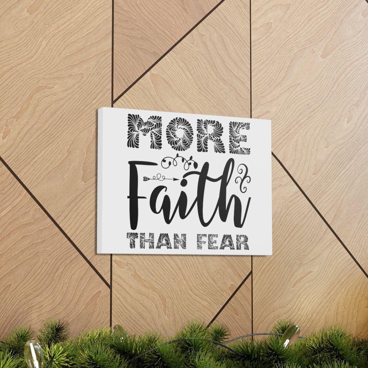 Scripture Walls Faith Than Fear Psalm 27:1 Christian Wall Art Print Ready to Hang Unframed-Express Your Love Gifts