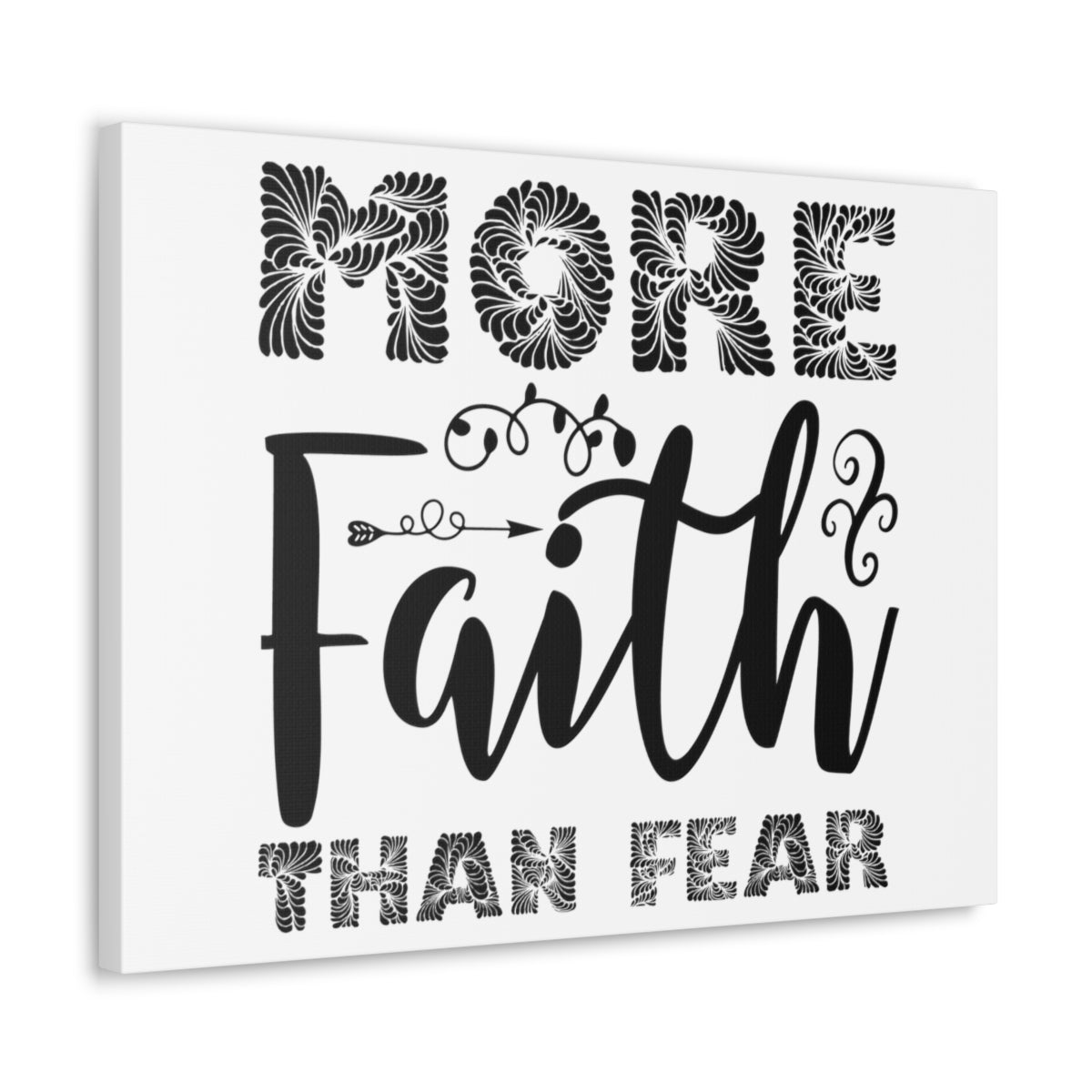 Scripture Walls Faith Than Fear Psalm 27:1 Christian Wall Art Print Ready to Hang Unframed-Express Your Love Gifts