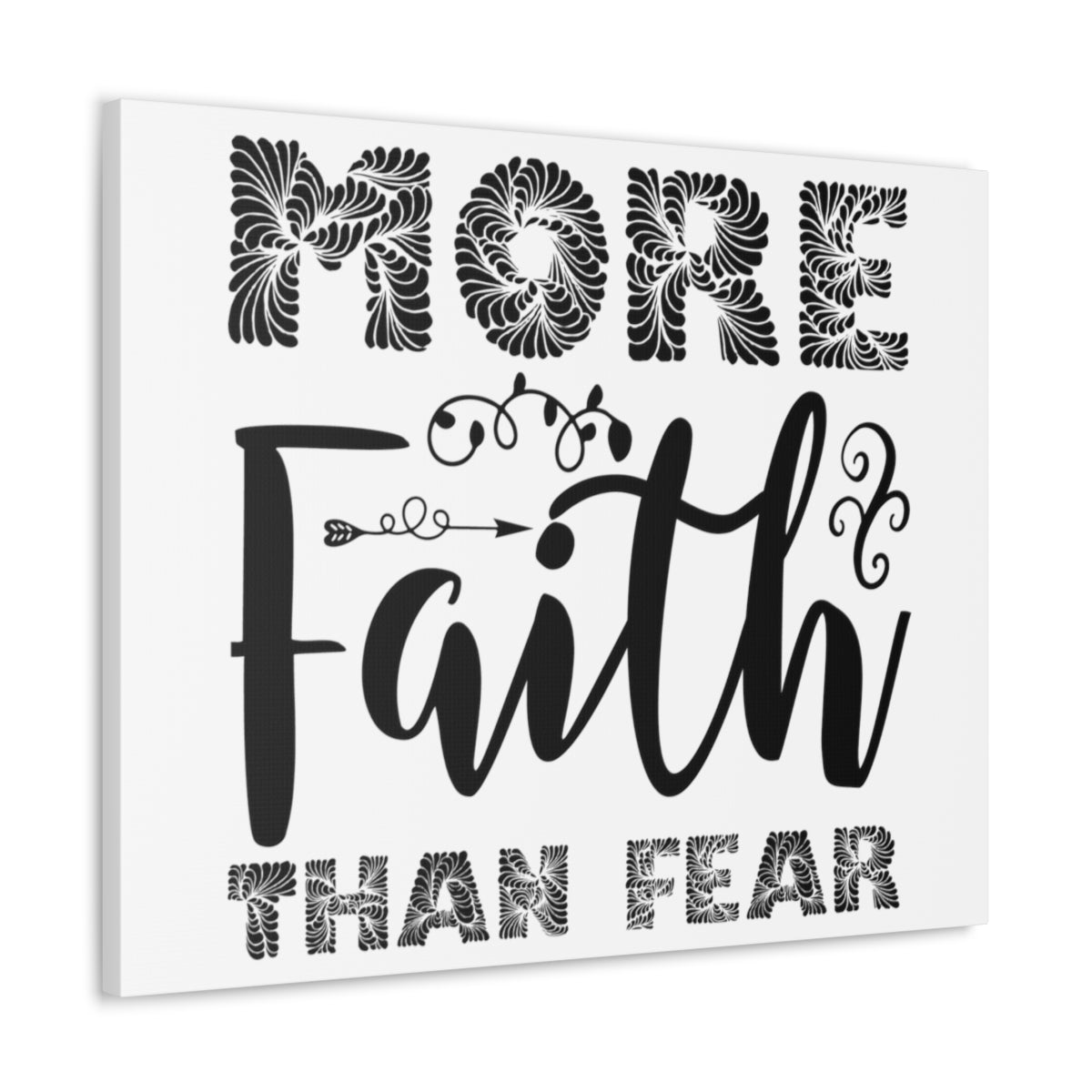 Scripture Walls Faith Than Fear Psalm 27:1 Christian Wall Art Print Ready to Hang Unframed-Express Your Love Gifts