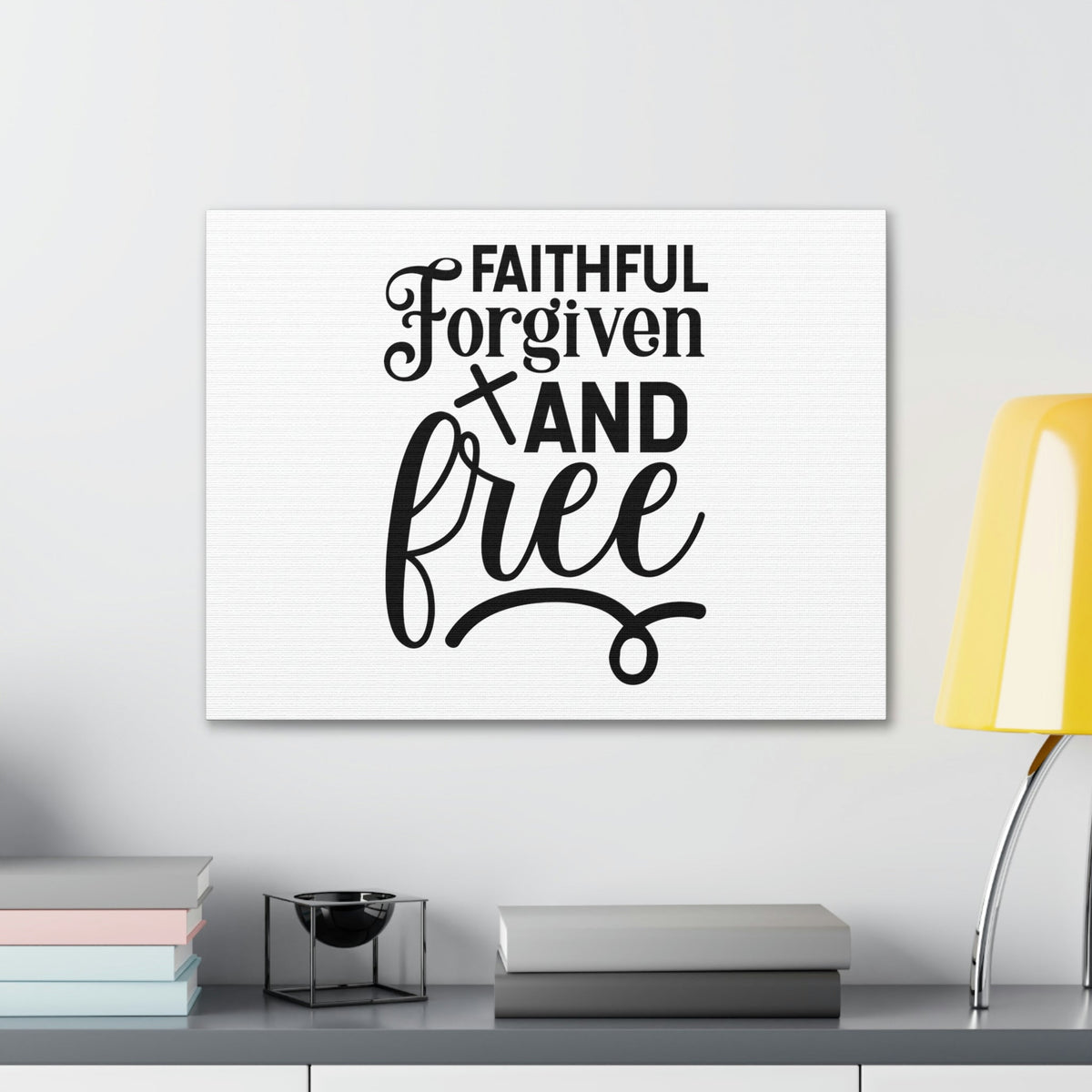 Scripture Walls Faithful, Forgiven And Free 1 John 1:9 Christian Wall Art Bible Verse Print Ready to Hang Unframed-Express Your Love Gifts