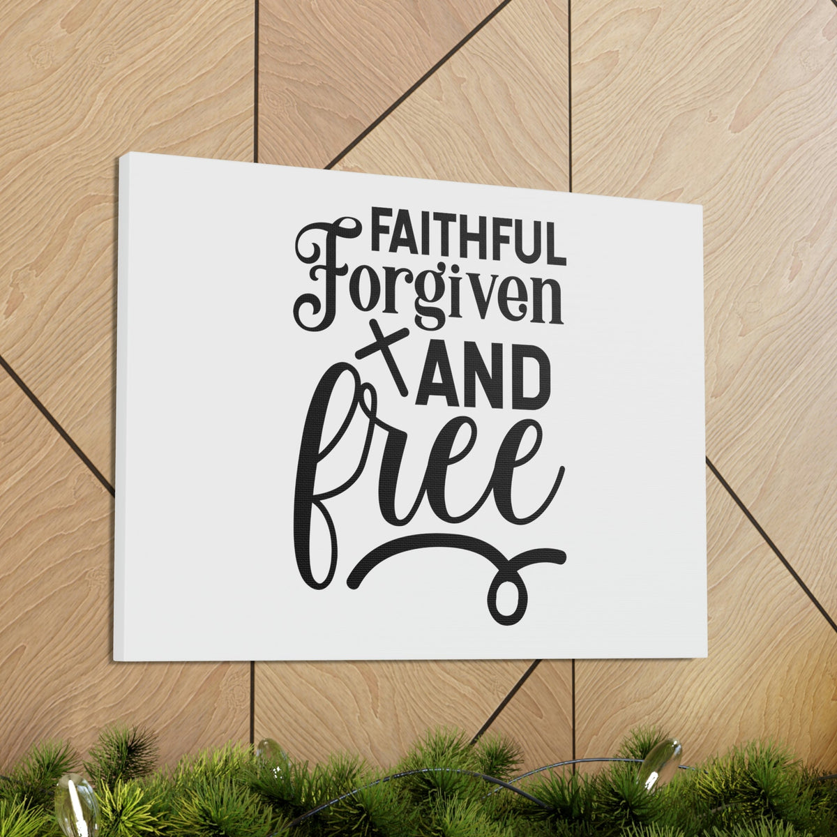 Scripture Walls Faithful, Forgiven And Free 1 John 1:9 Christian Wall Art Bible Verse Print Ready to Hang Unframed-Express Your Love Gifts