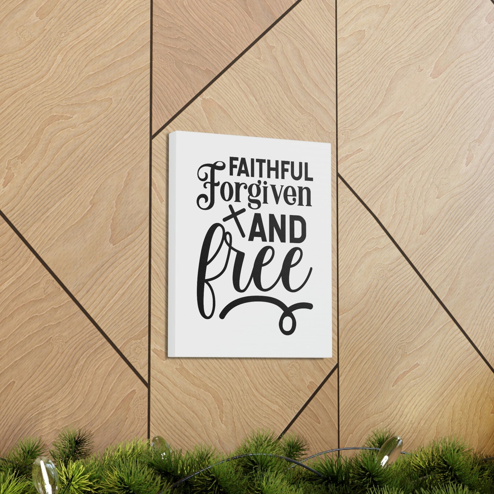 Scripture Walls Faithful, Forgiven And Free Mark 11:25 Christian Wall Art Bible Verse Print Ready to Hang Unframed-Express Your Love Gifts