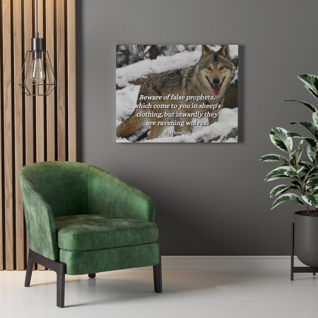 Scripture Walls False Prophets Matthew 7:15 Bible Verse Canvas Christian Wall Art Ready to Hang Unframed-Express Your Love Gifts