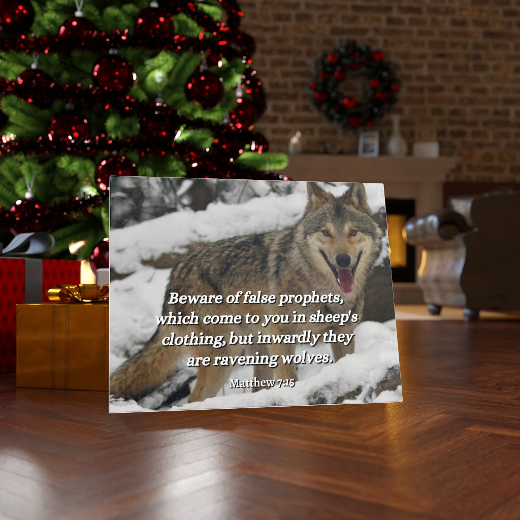 Scripture Walls False Prophets Matthew 7:15 Bible Verse Canvas Christian Wall Art Ready to Hang Unframed-Express Your Love Gifts