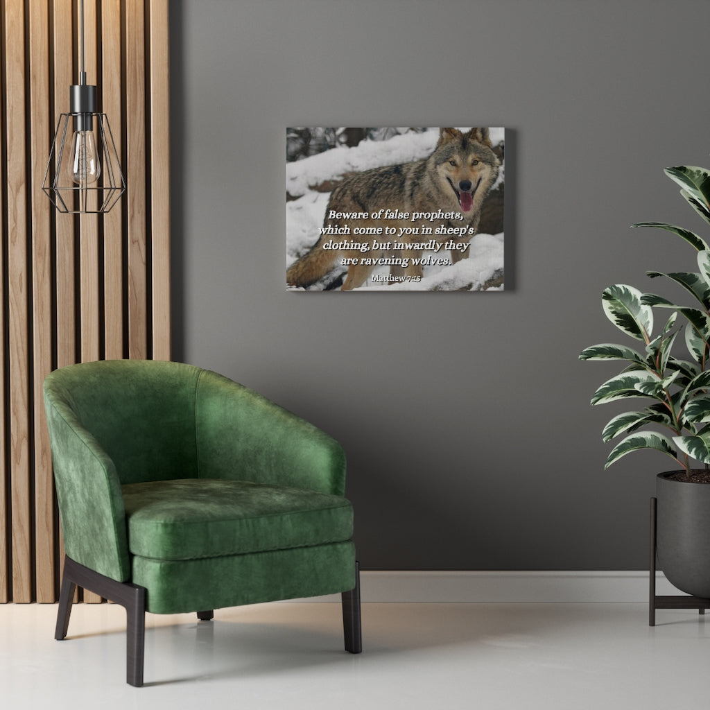 Scripture Walls False Prophets Matthew 7:15 Bible Verse Canvas Christian Wall Art Ready to Hang Unframed-Express Your Love Gifts