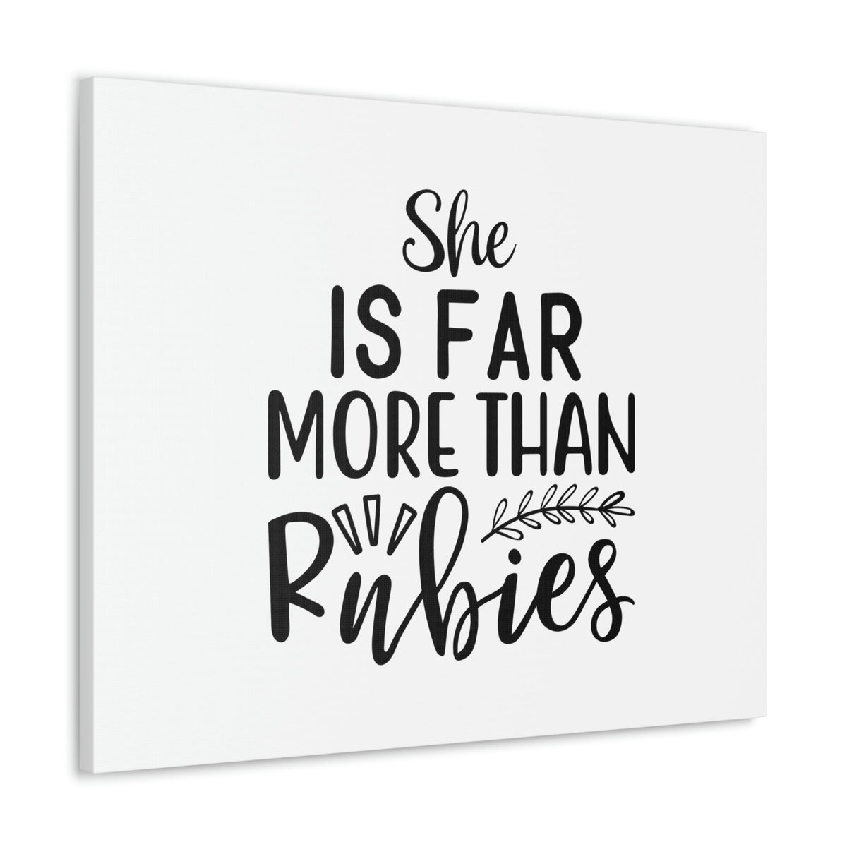 Scripture Walls Far More Proverbs 3:15 Leaves Christian Wall Art Bible Verse Print Ready to Hang Unframed-Express Your Love Gifts