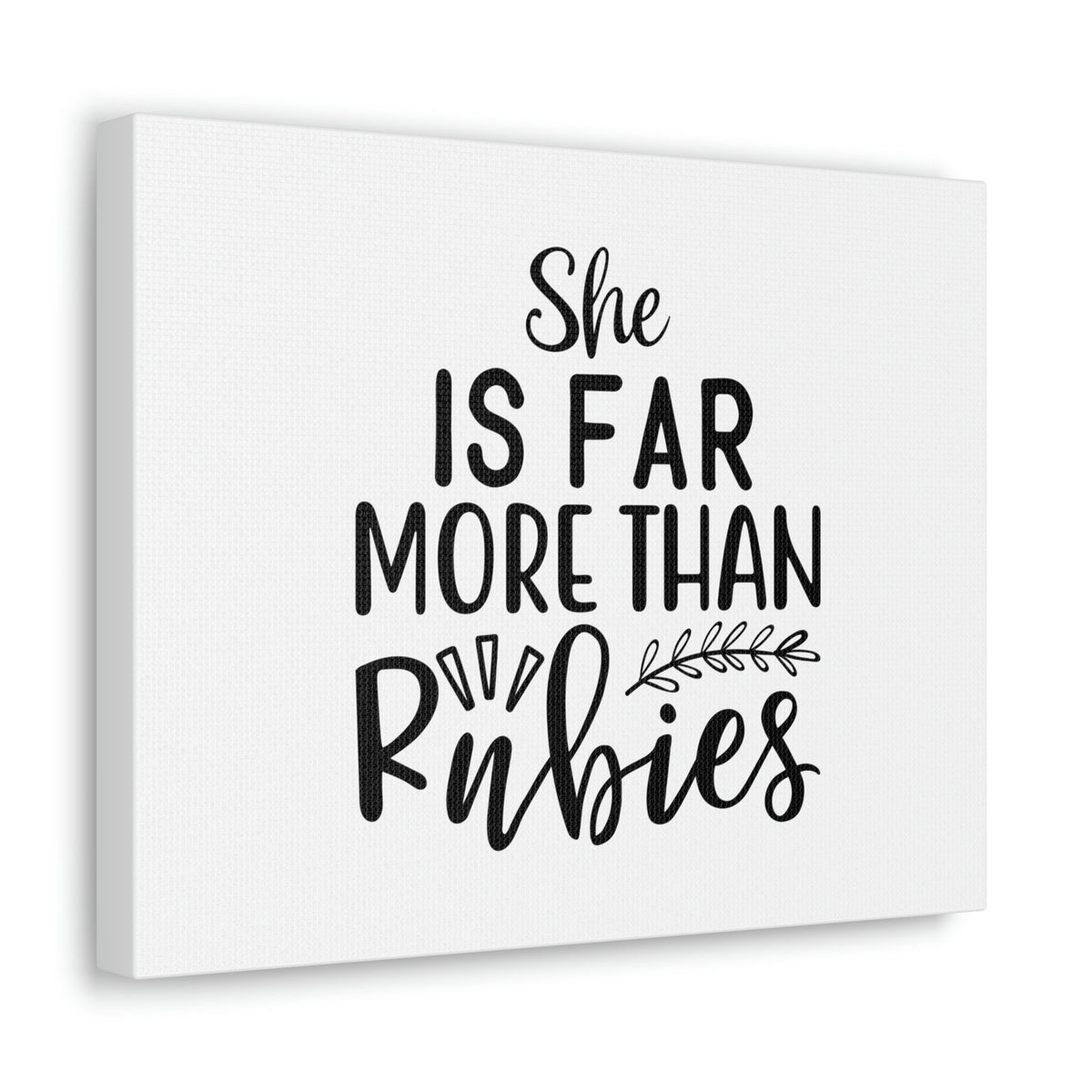 Scripture Walls Far More Proverbs 3:15 Leaves Christian Wall Art Bible Verse Print Ready to Hang Unframed-Express Your Love Gifts