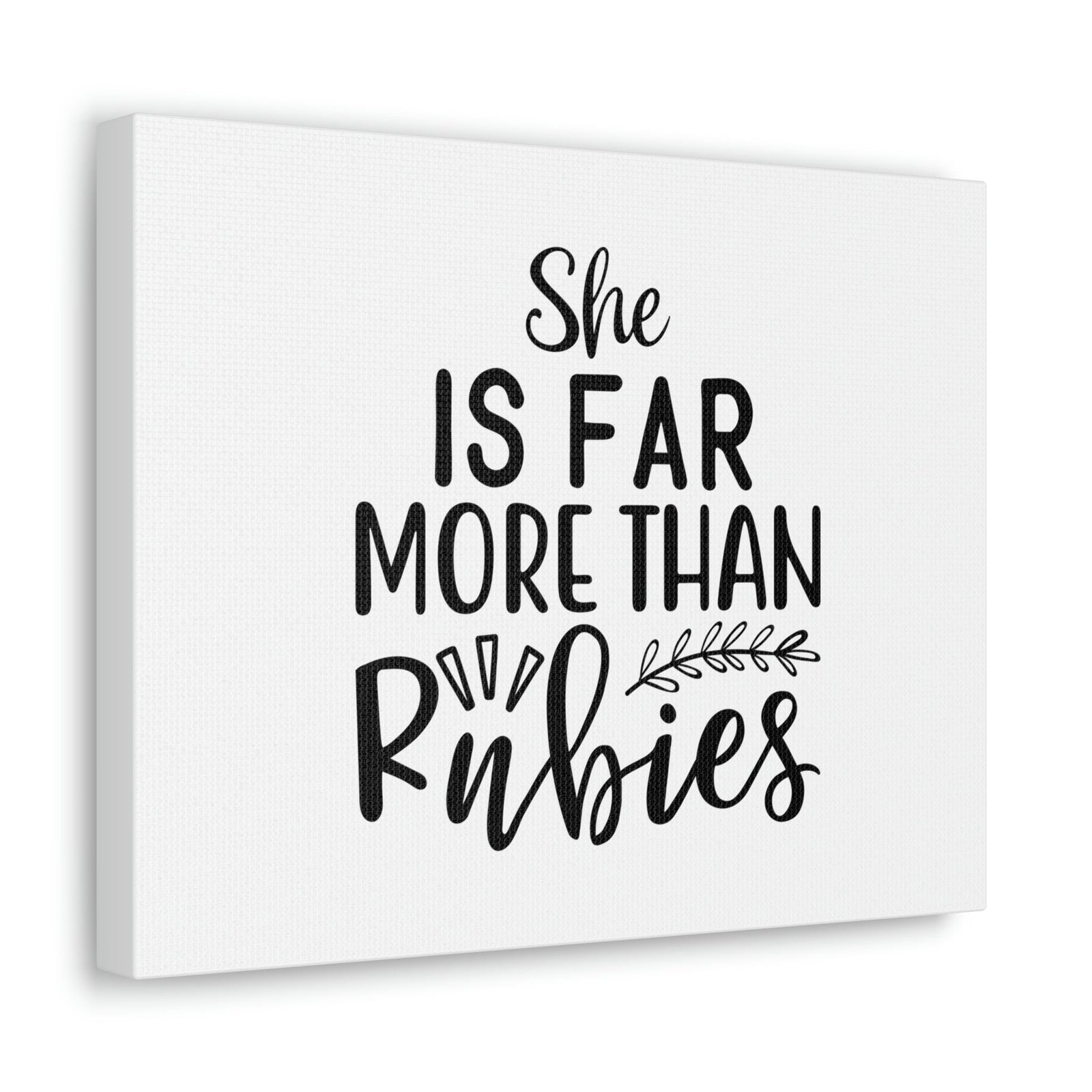 Scripture Walls Far More Proverbs 3:15 Leaves Christian Wall Art Bible Verse Print Ready to Hang Unframed-Express Your Love Gifts