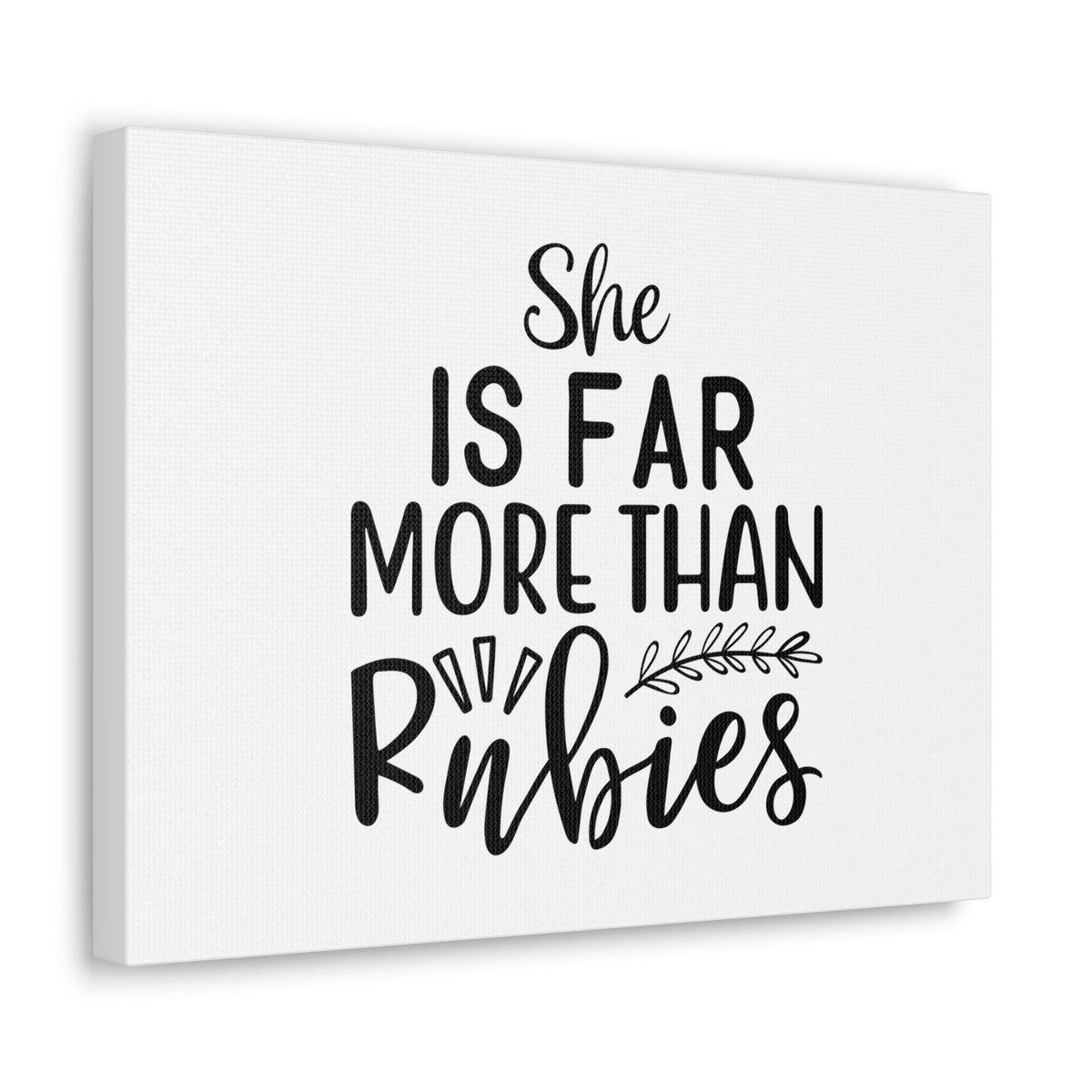 Scripture Walls Far More Proverbs 3:15 Leaves Christian Wall Art Bible Verse Print Ready to Hang Unframed-Express Your Love Gifts