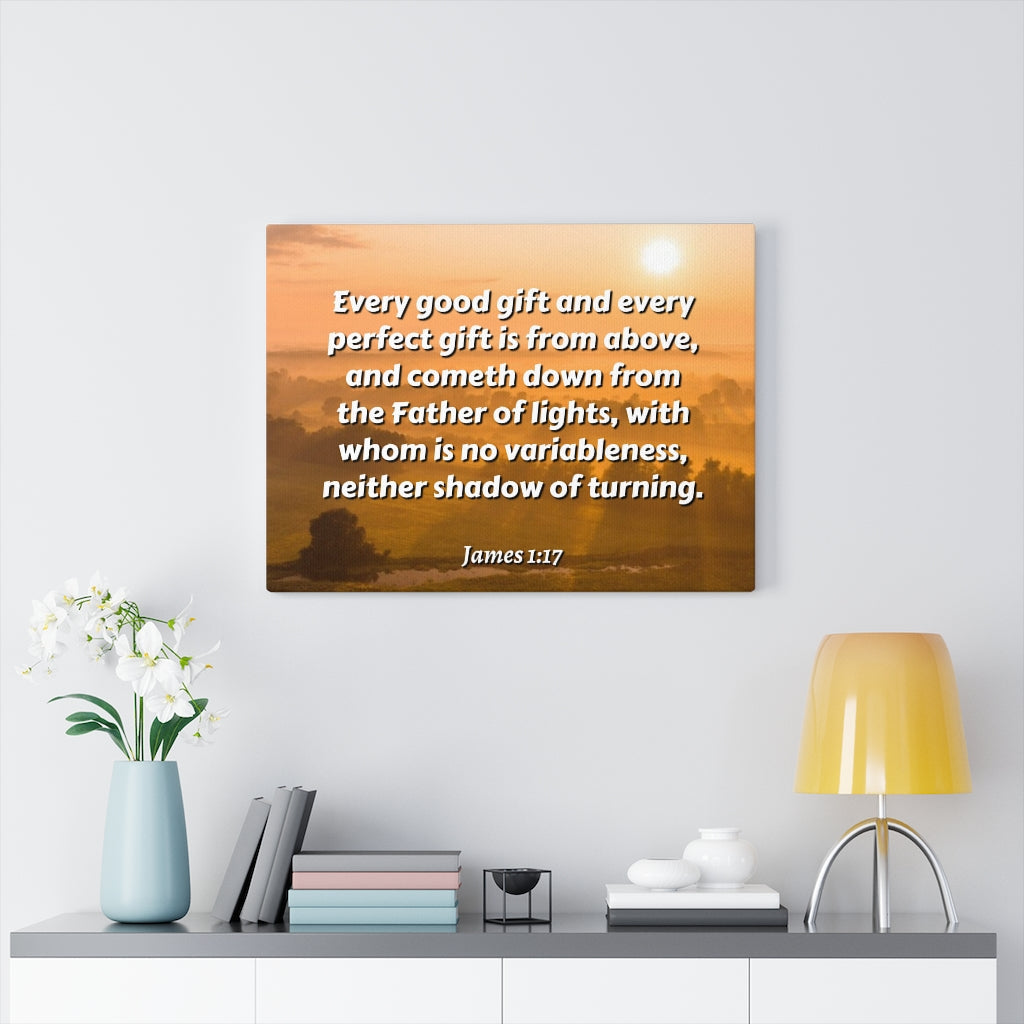 Scripture Walls Father Of Light James 1:17 Bible Verse Canvas Christian Wall Art Ready to Hang Unframed-Express Your Love Gifts