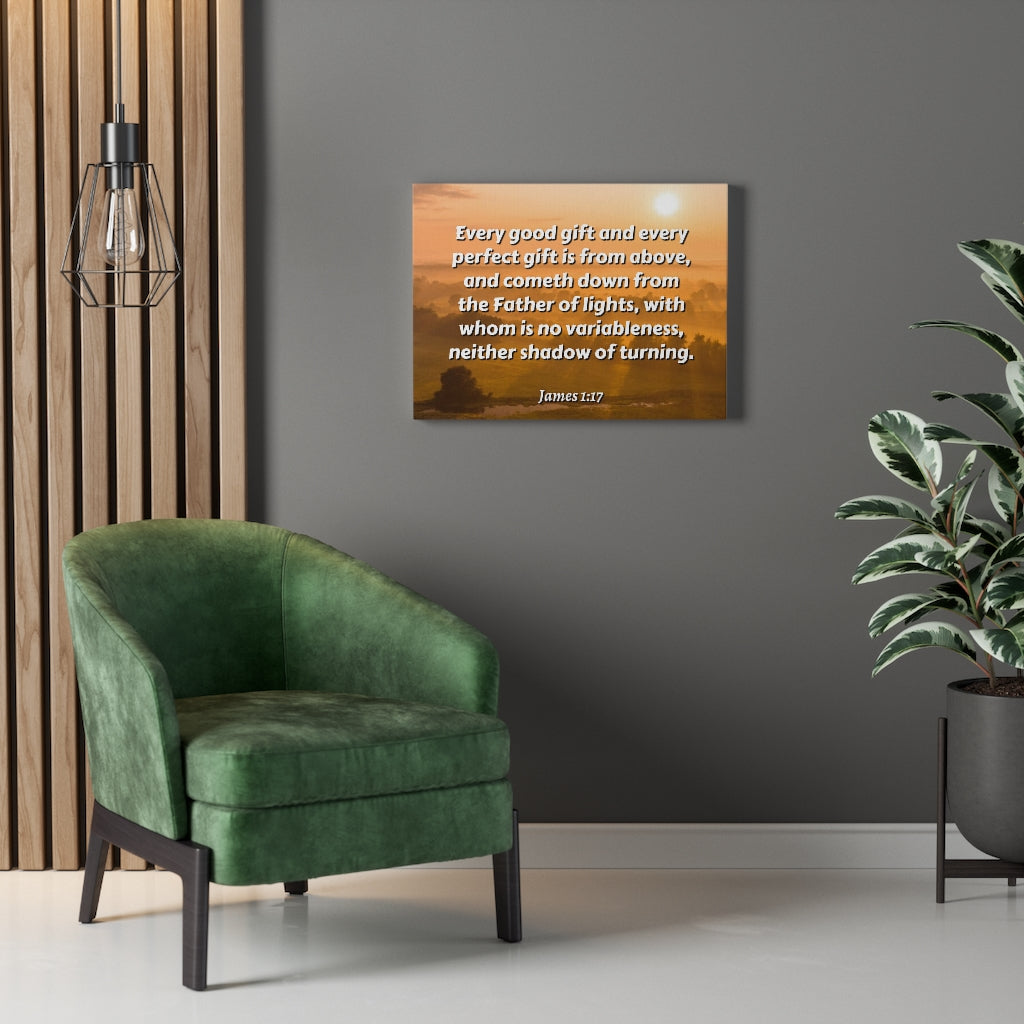 Scripture Walls Father Of Light James 1:17 Bible Verse Canvas Christian Wall Art Ready to Hang Unframed-Express Your Love Gifts