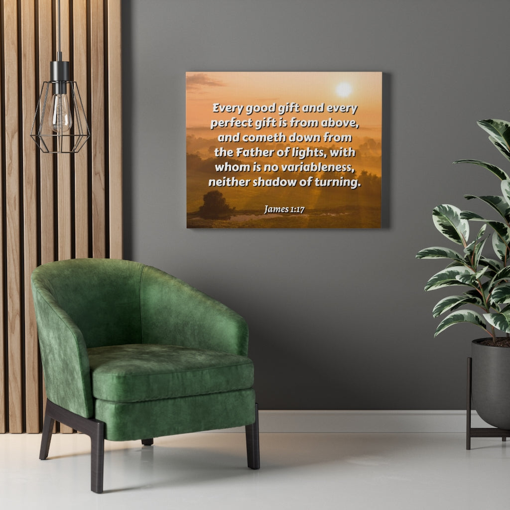 Scripture Walls Father Of Light James 1:17 Bible Verse Canvas Christian Wall Art Ready to Hang Unframed-Express Your Love Gifts